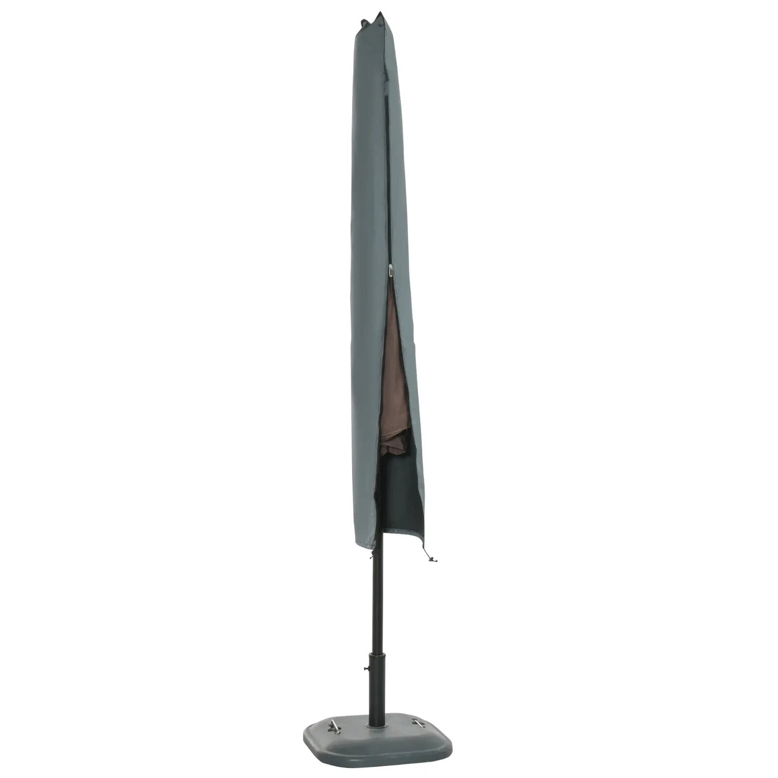 Parasol Cover Umbrella Protector Weather - Resistant with Adjustable Cord Grey - Home and Garden Furniture Shop - rustic - furniture