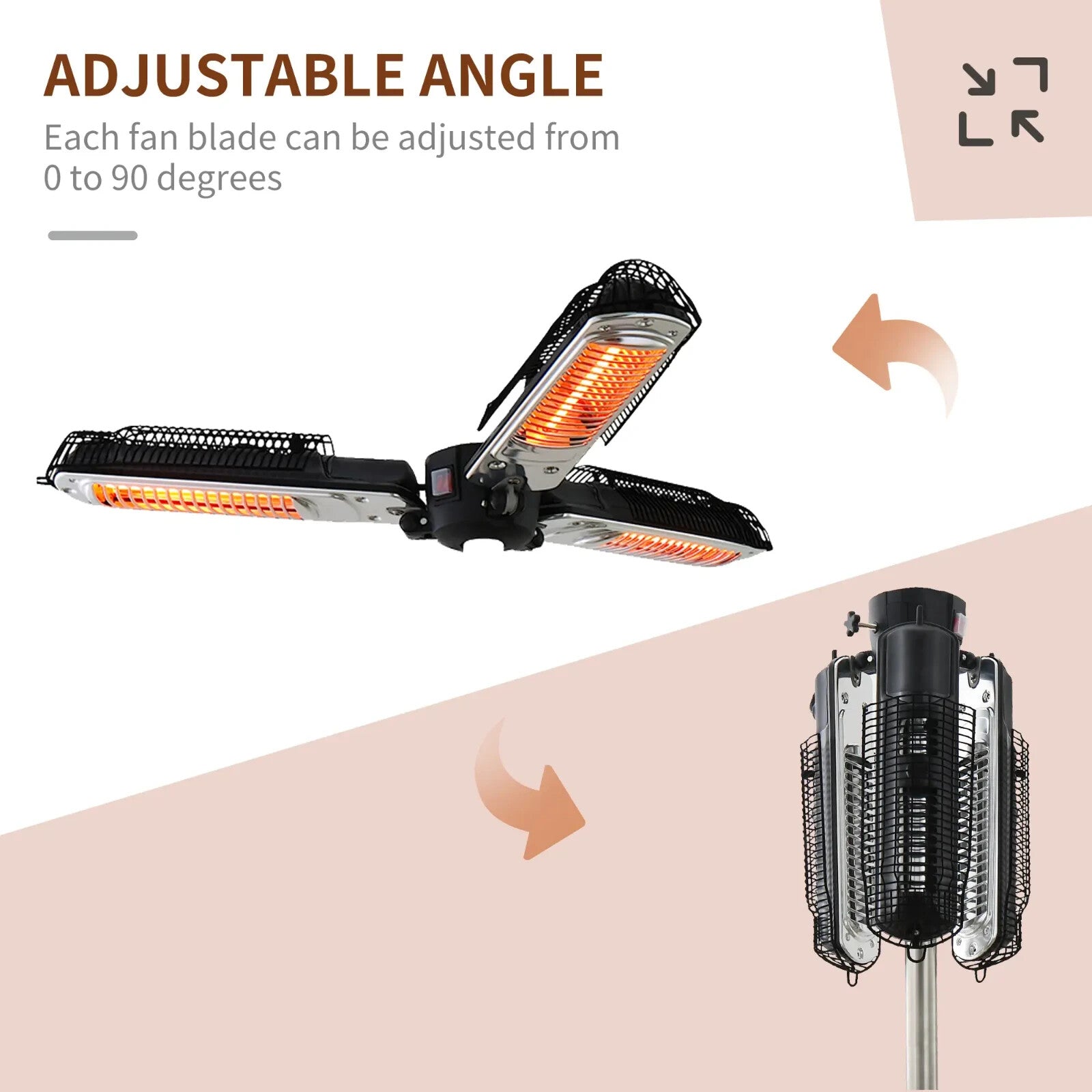 Parasol Heater Electric Infrared Aluminum Quartz 2000W Gazebo Umbrella Mounted - Home and Garden Furniture Shop - rustic - furniture