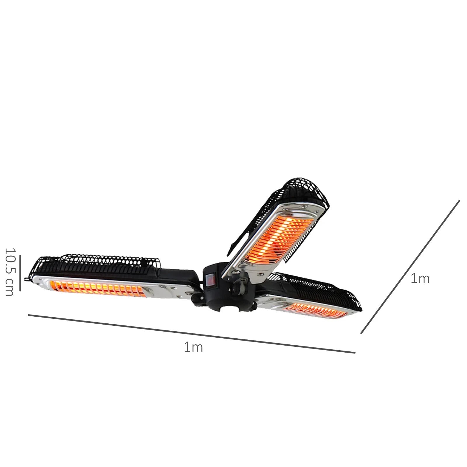 Parasol Heater Electric Infrared Aluminum Quartz 2000W Gazebo Umbrella Mounted - Home and Garden Furniture Shop - rustic - furniture