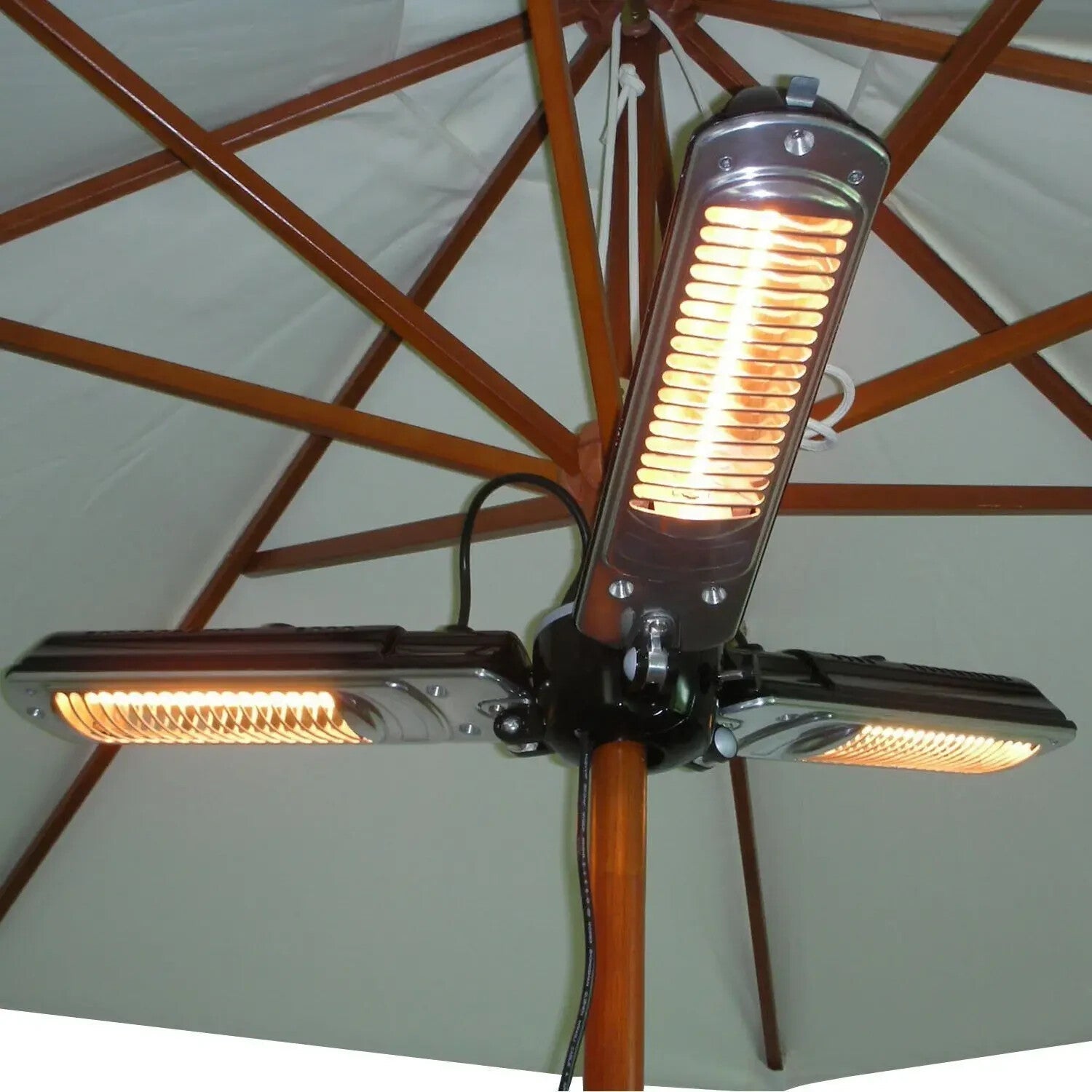 Parasol Heater Electric Infrared Aluminum Quartz 2000W Gazebo Umbrella Mounted - Home and Garden Furniture Shop - rustic - furniture