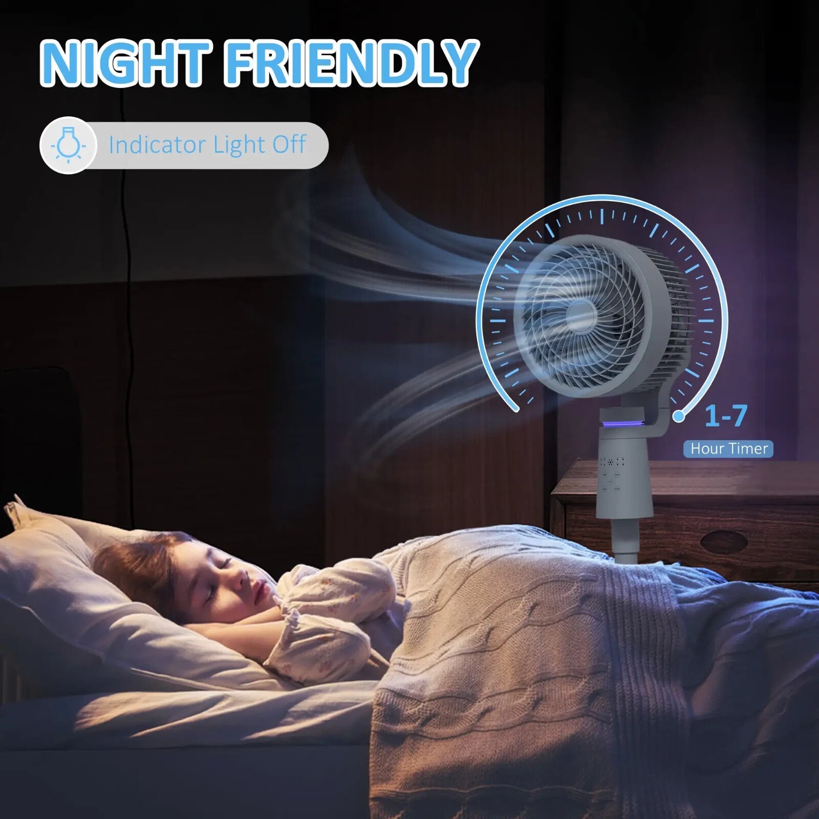 Pedestal Fan Air Circulation Remote Control W/ Oscillation Tilt & 3 Speeds Grey - Home and Garden Furniture Shop - rustic - furniture