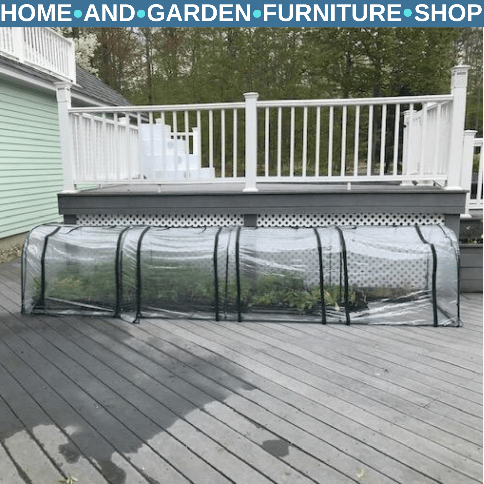 Polytunnel Greenhouse PVC Cover Water Resistant w/ Zipped Roll - Up Doors Clear - Home and Garden Furniture Shop - rustic - furniture