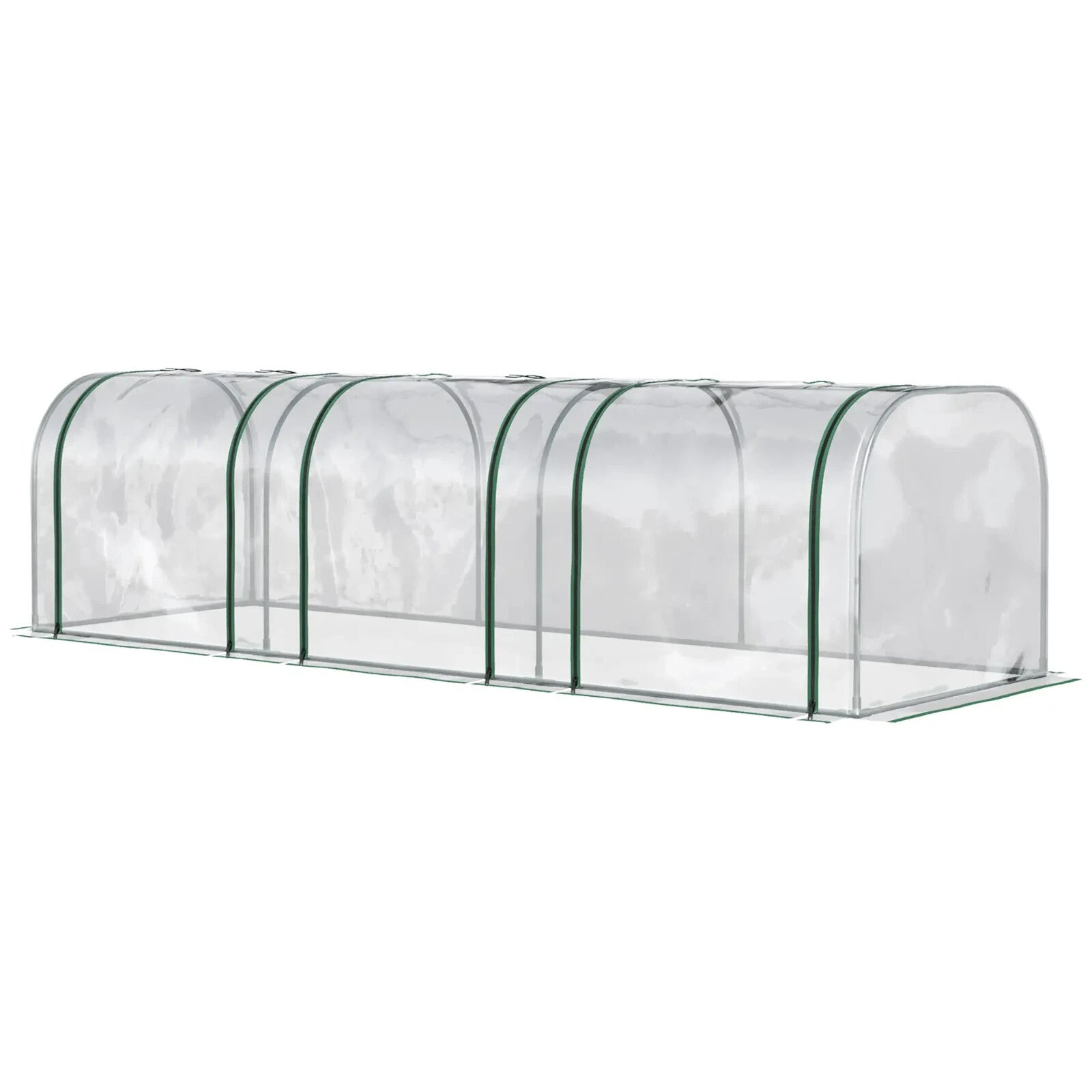 Polytunnel Greenhouse PVC Cover Water Resistant w/ Zipped Roll - Up Doors Clear - Home and Garden Furniture Shop - rustic - furniture