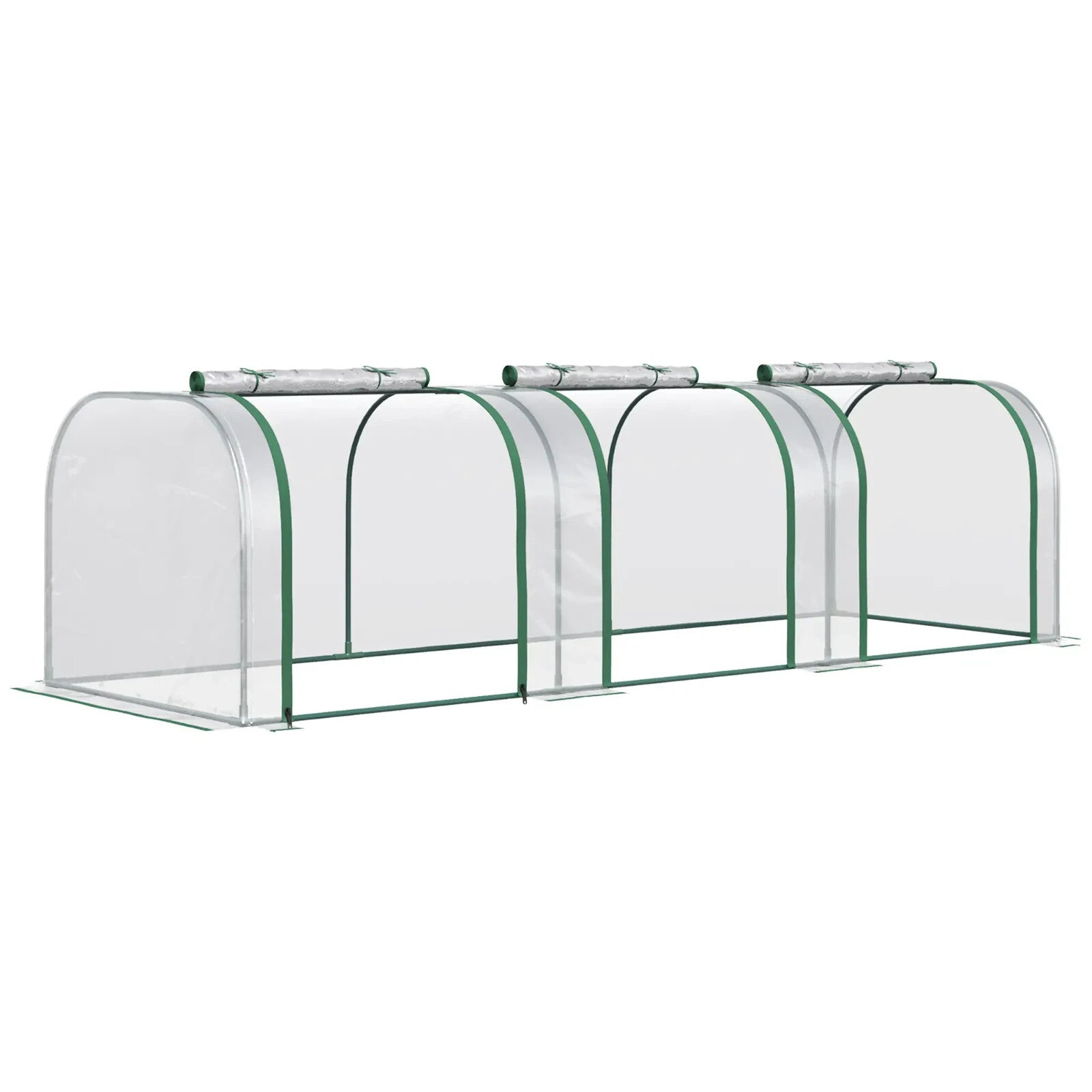Polytunnel Greenhouse PVC Cover Water Resistant w/ Zipped Roll - Up Doors Clear - Home and Garden Furniture Shop - rustic - furniture