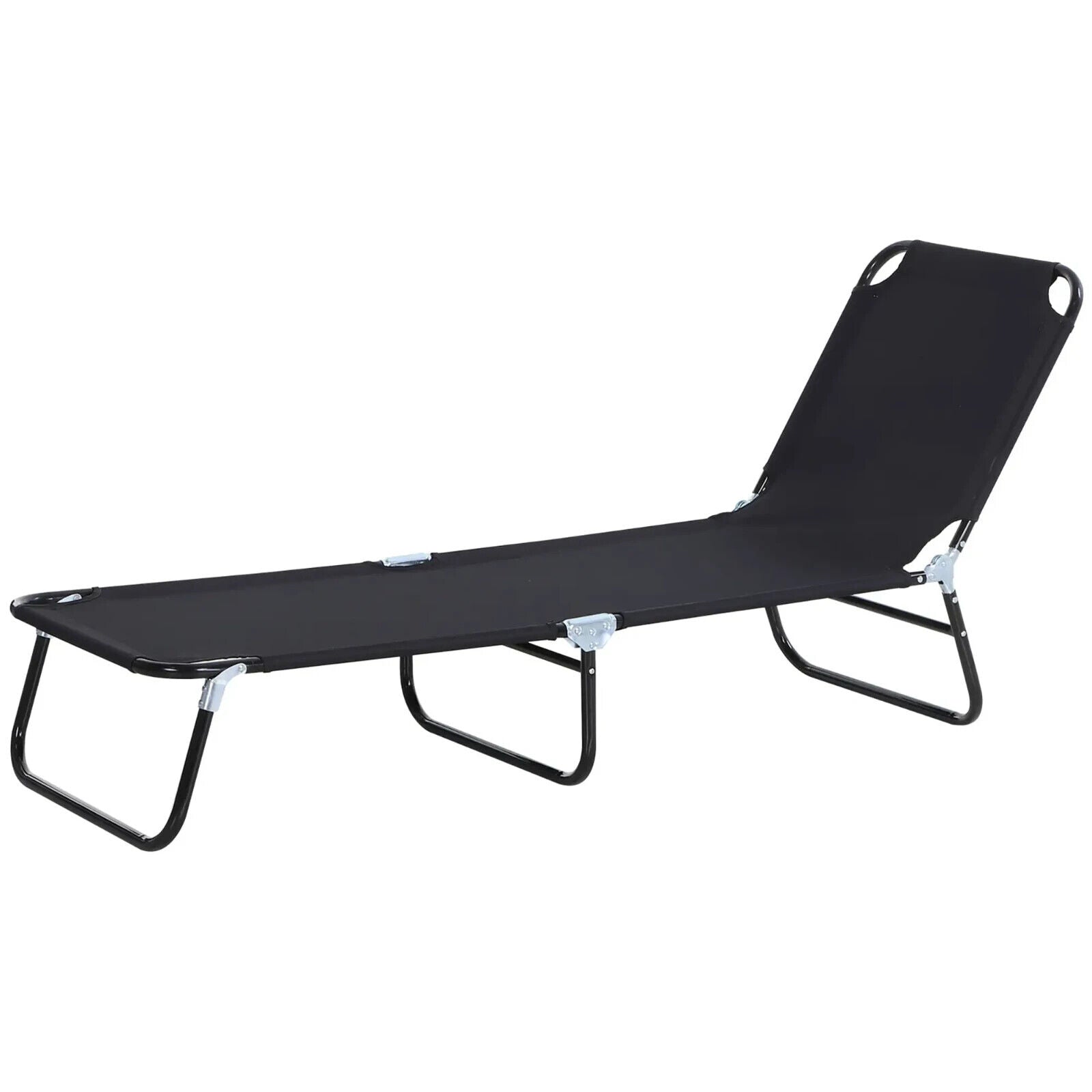 Portable Folding Sun Lounger with 3 Position Adjustable Backrest Recliner Chair - Home and Garden Furniture Shop - #rustic - furniture#