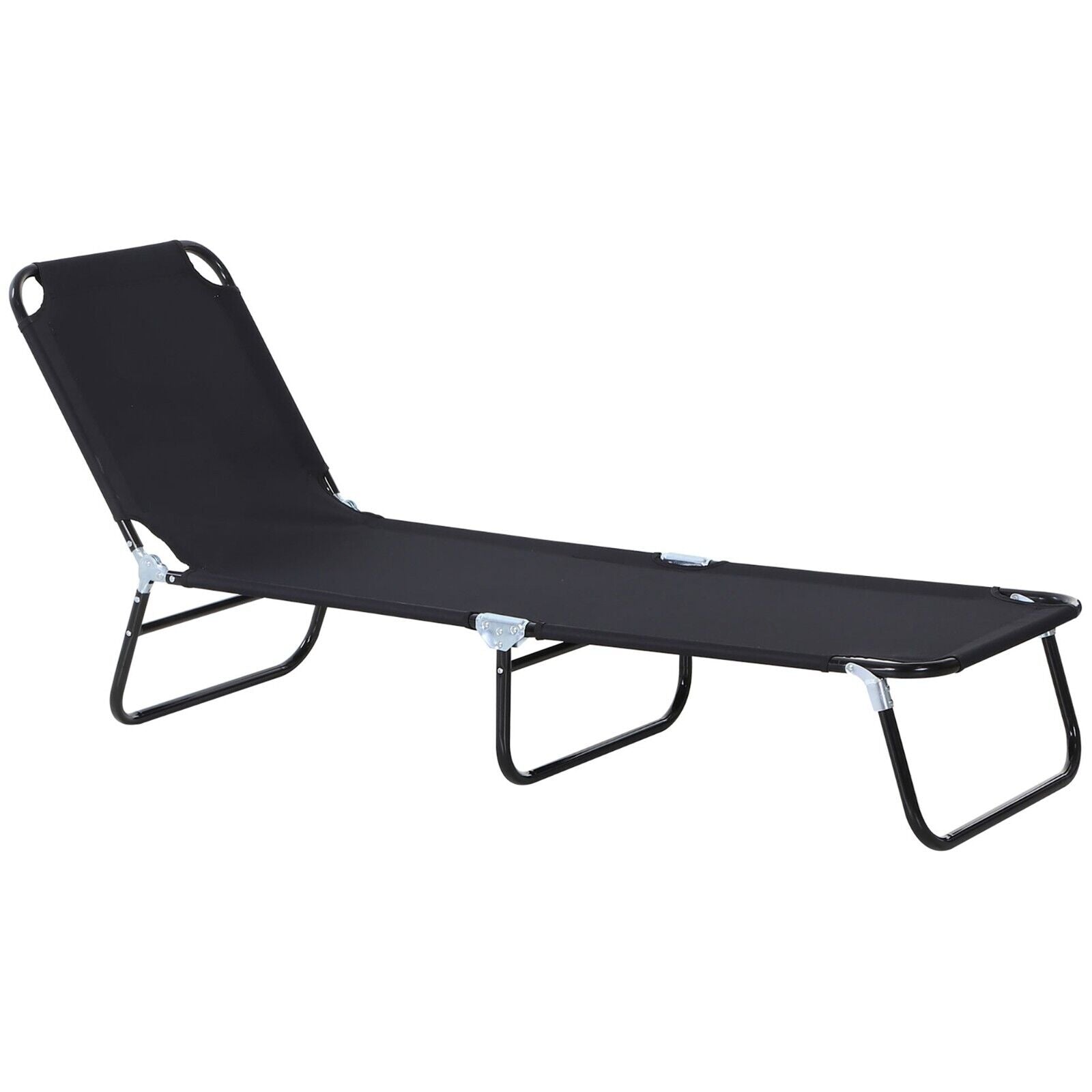 Portable Folding Sun Lounger with 3 Position Adjustable Backrest Recliner Chair - Home and Garden Furniture Shop - #rustic - furniture#