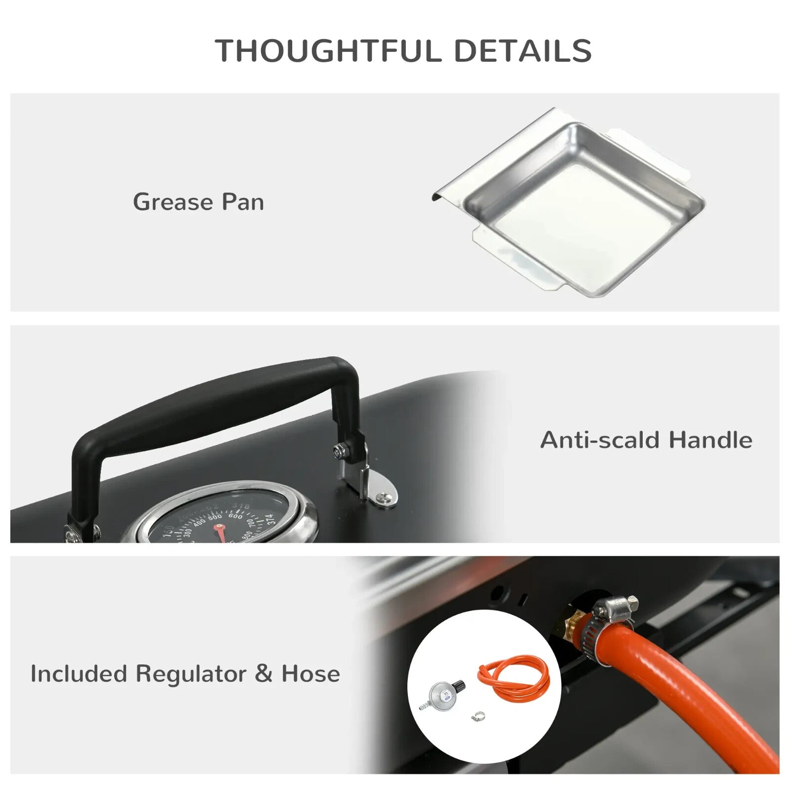 Portable Gas BBQ Grill 2 Burner Tabletop Barbecue with Lid Ignition for Camping - Home and Garden Furniture Shop - rustic - furniture