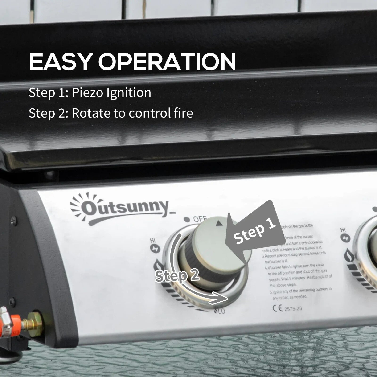 Portable Gas BBQ Plancha Grill w/ 3 Burners 9kW Tabletop Griddle Stainless Steel - Home and Garden Furniture Shop - rustic - furniture