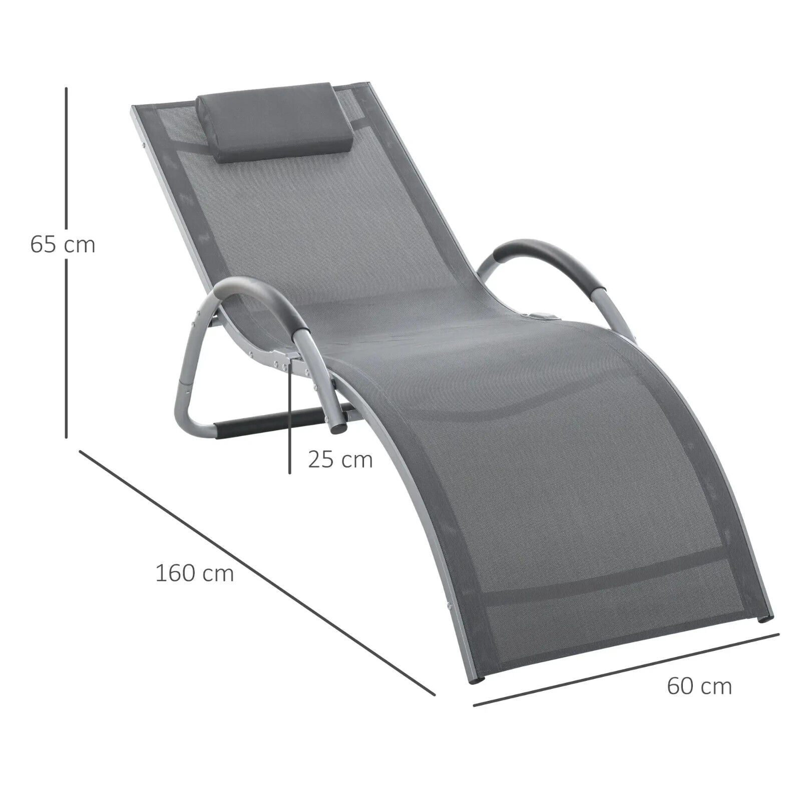 Portable Lounger Chair Armchair With Removable Pillow For Garden Beach Textline - Home and Garden Furniture Shop - #rustic - furniture#