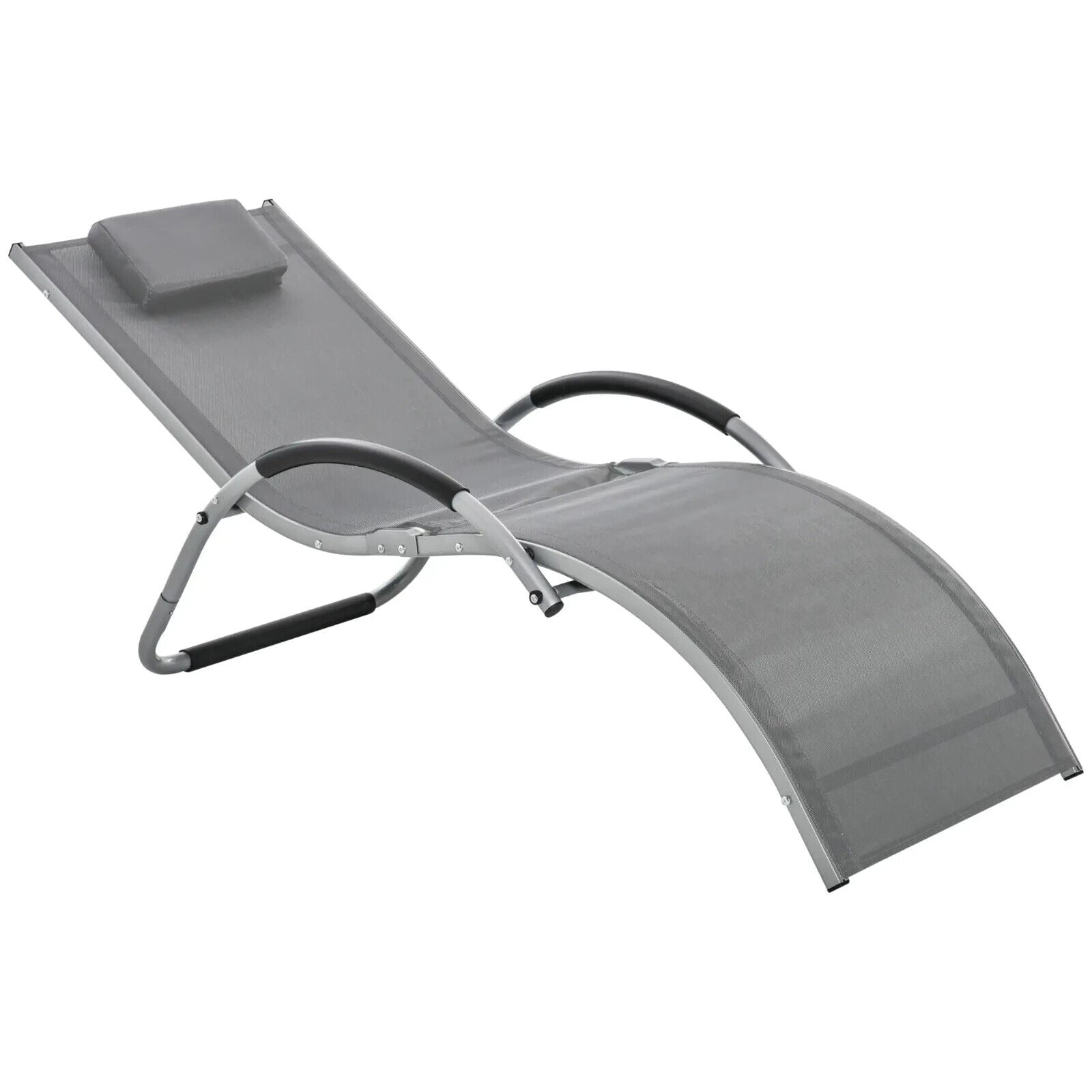 Portable Lounger Chair Armchair With Removable Pillow For Garden Beach Textline - Home and Garden Furniture Shop - #rustic - furniture#