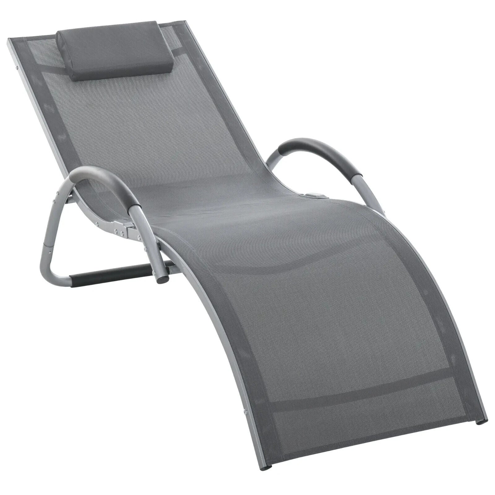 Portable Lounger Chair Armchair With Removable Pillow For Garden Beach Textline - Home and Garden Furniture Shop - #rustic - furniture#