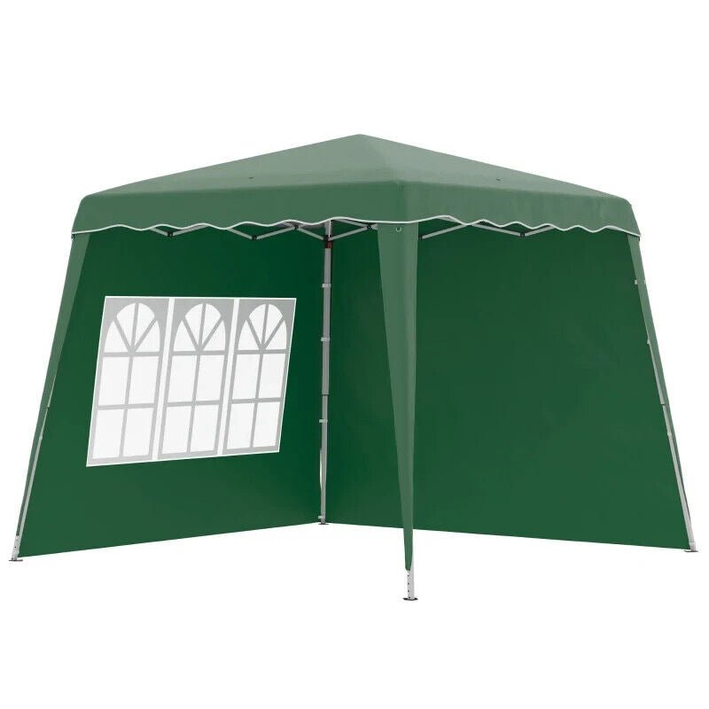Portable Pop Up Gazebo Canopy Tent w/ Carry Bag Green Camping Shelter 2.4 x 2.4m - Home and Garden Furniture Shop - #rustic - furniture#