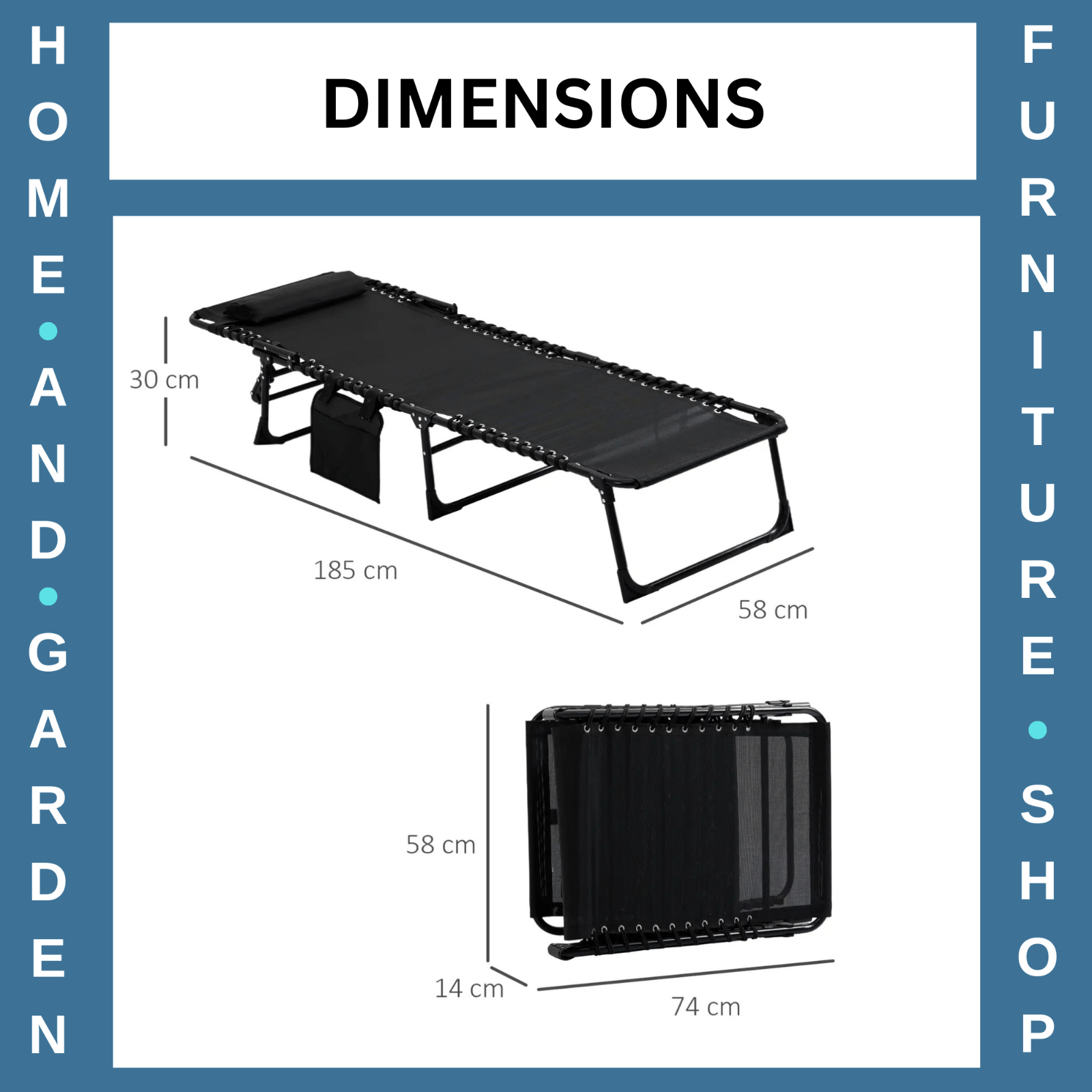Portable Sun Lounger Set of 2 Folding Beds with 5 Position Adjustable Backrest - Home and Garden Furniture Shop - #rustic - furniture#