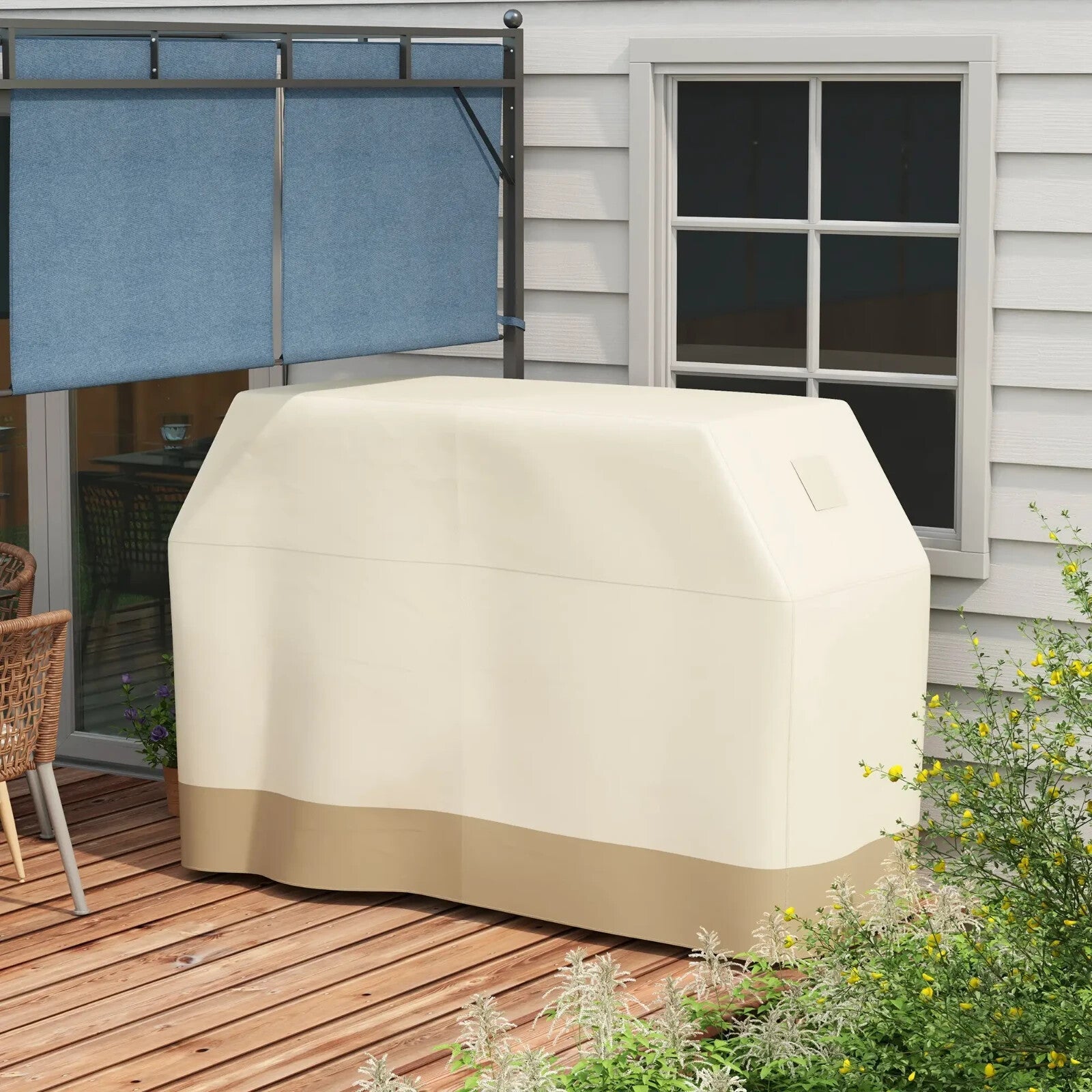 Protective Grill Cover Beige Waterproof BBQ Cover Weatherproof Outdoor 71x188cm - Home and Garden Furniture Shop - rustic - furniture