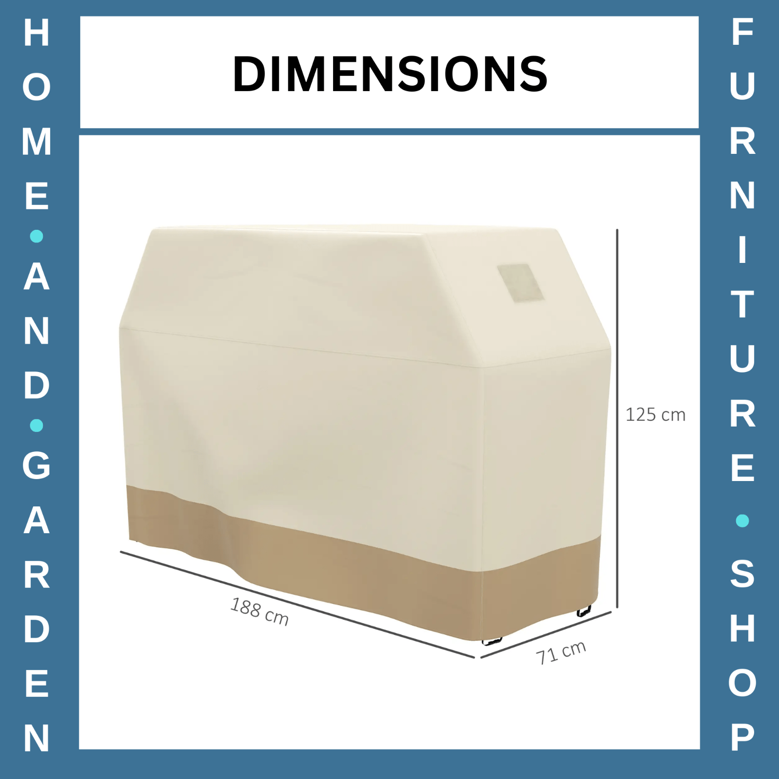 Protective Grill Cover Beige Waterproof BBQ Cover Weatherproof Outdoor 71x188cm - Home and Garden Furniture Shop - rustic - furniture