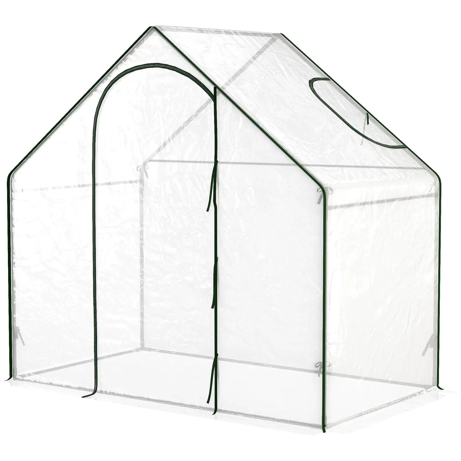 PVC Greenhouse Garden Outdoor Planter Steel Frame Zip Door Window 180x100x168 cm - Home and Garden Furniture Shop - #rustic - furniture#