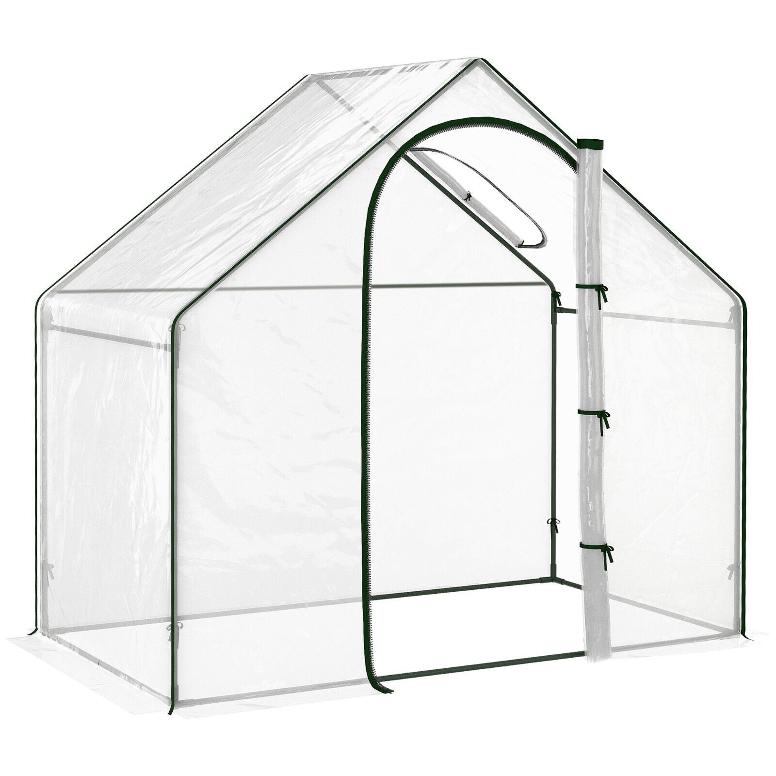 PVC Greenhouse Garden Outdoor Planter Steel Frame Zip Door Window 180x100x168 cm - Home and Garden Furniture Shop - #rustic - furniture#
