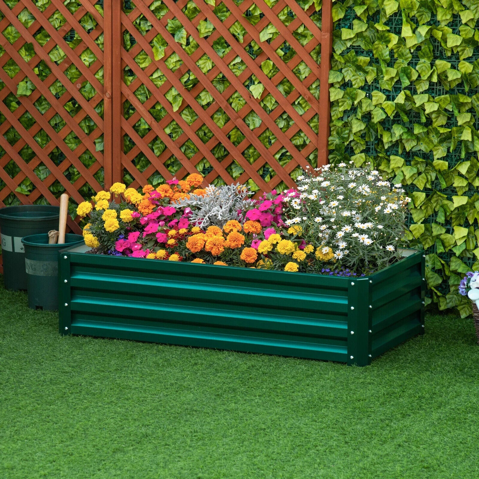 Raised Beds for Garden Galvanised Outdoor Planters for Herbs Vegetables Patio - Home and Garden Furniture Shop - #rustic - furniture#