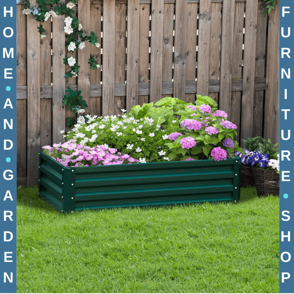 Raised Beds for Garden Galvanised Outdoor Planters for Herbs Vegetables Patio - Home and Garden Furniture Shop - #rustic - furniture#