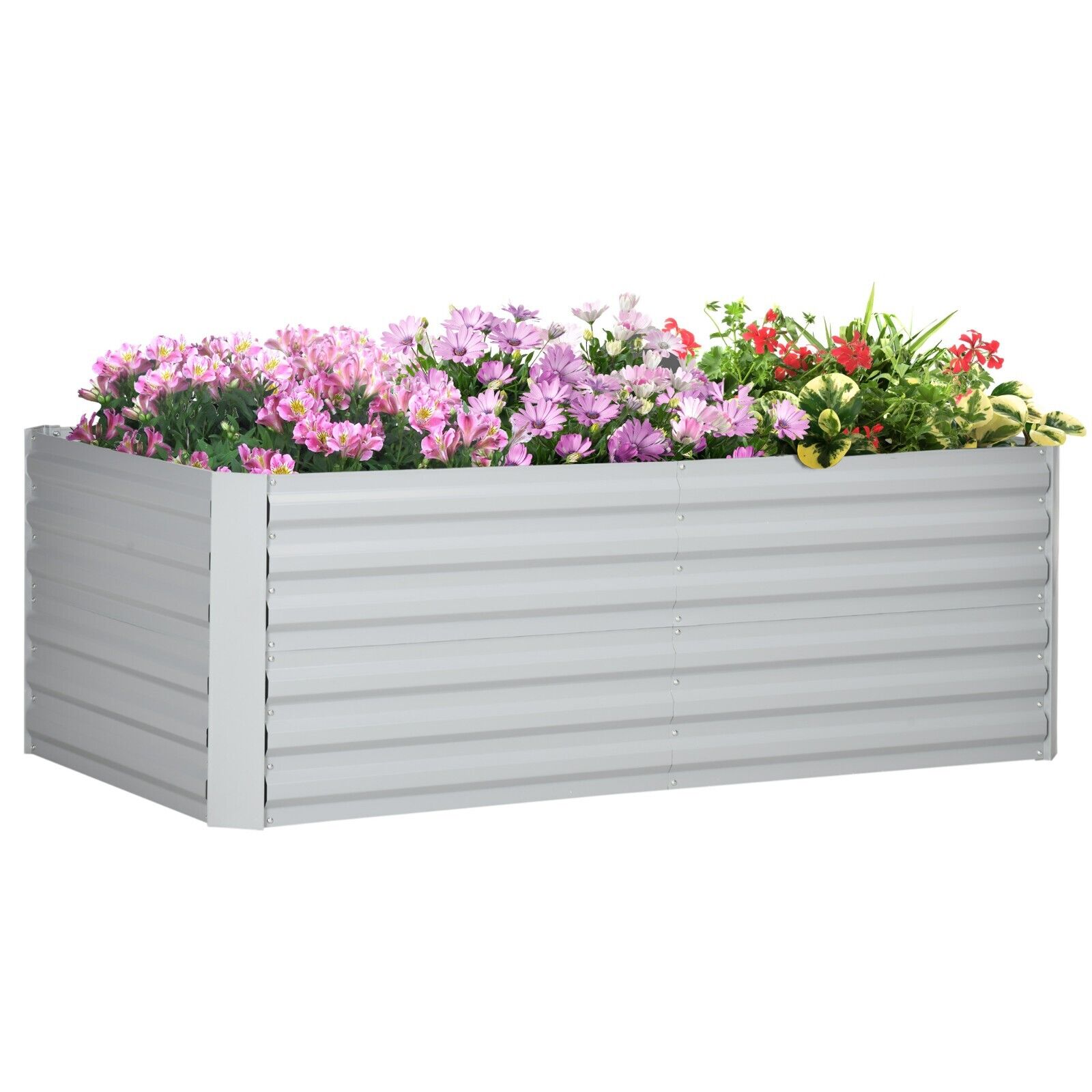 Raised Beds for Garden Galvanised Steel Outdoor Planters with Reinforced Rods - Home and Garden Furniture Shop - #rustic - furniture#
