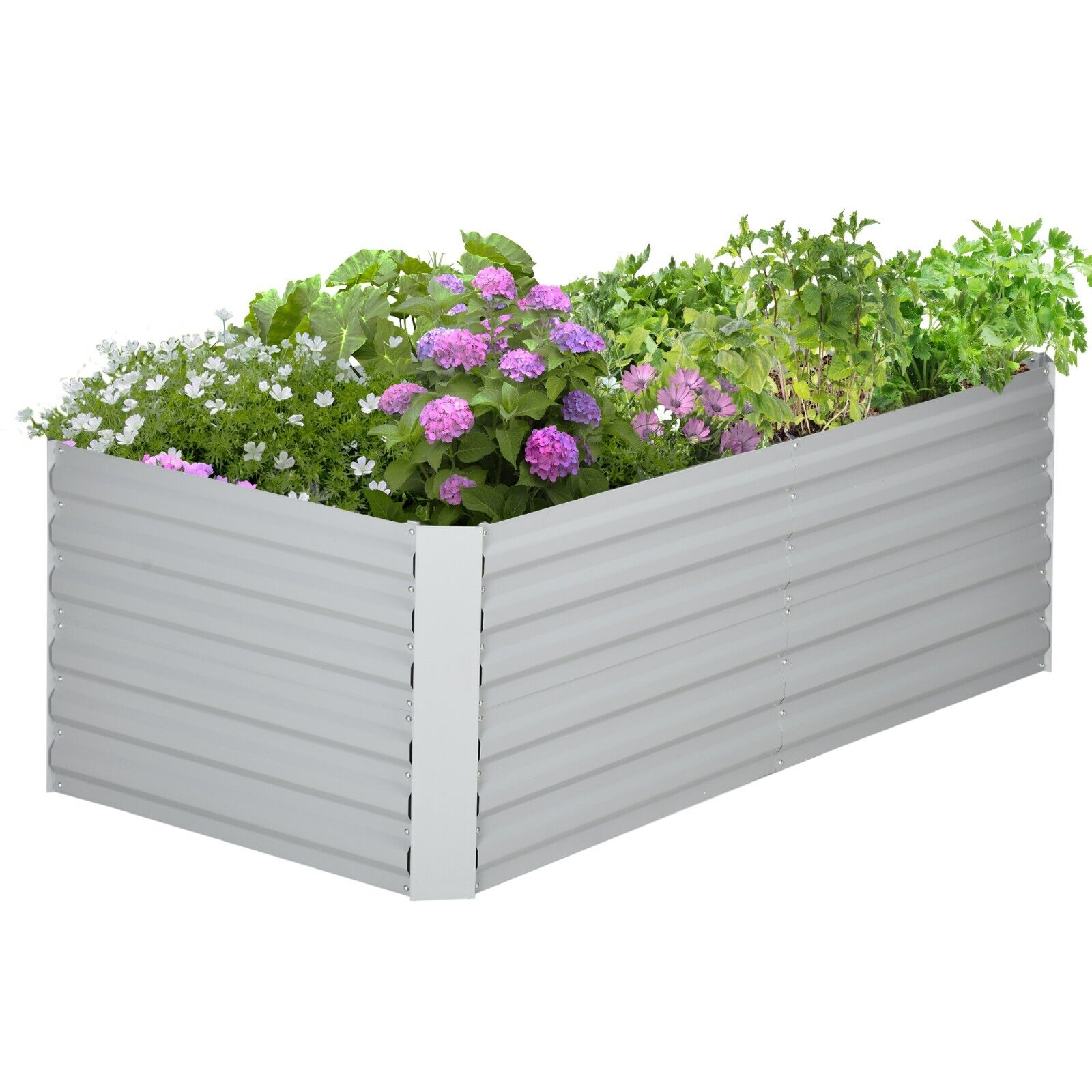 Raised Beds for Garden Galvanised Steel Outdoor Planters with Reinforced Rods - Home and Garden Furniture Shop - #rustic - furniture#