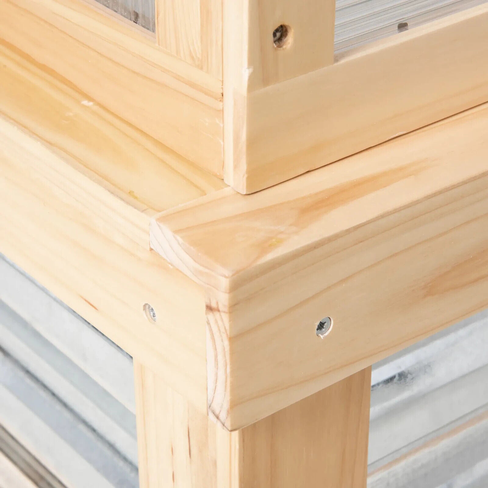 Raised Garden Bed Kit with Greenhouse Wooden Cold Frame Planter Box Outdoor Use - Home and Garden Furniture Shop - #rustic - furniture#