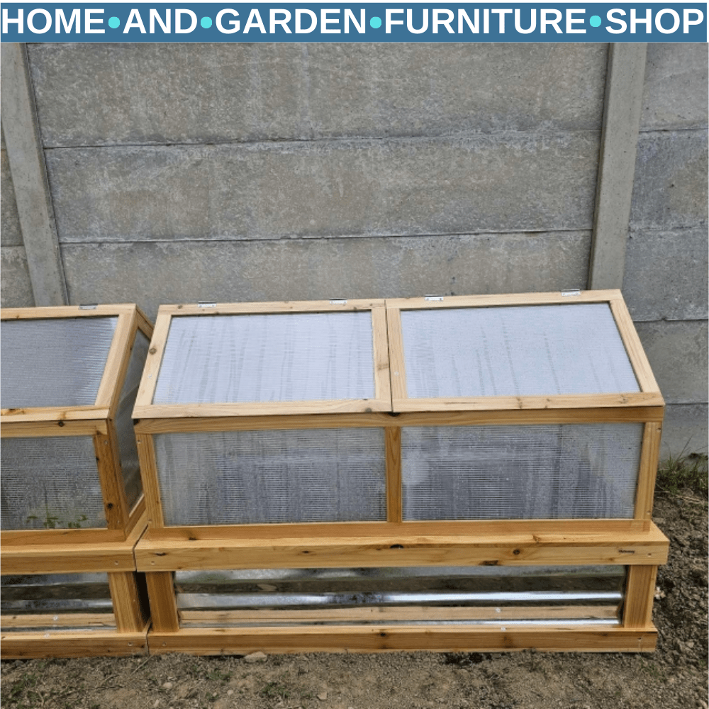 Raised Garden Bed Kit with Greenhouse Wooden Cold Frame Planter Box Outdoor Use - Home and Garden Furniture Shop - #rustic - furniture#