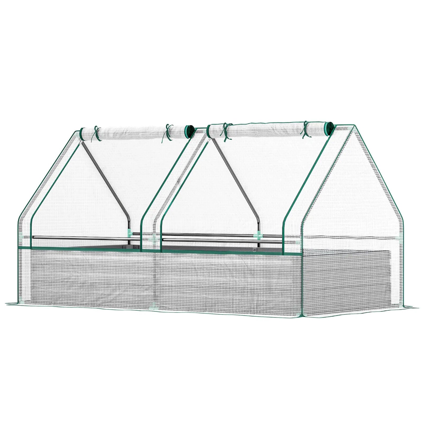 Raised Garden Bed Planter Box 185Lx95Wx92Hcm w/Greenhouse for Herbs &Vegetables - Home and Garden Furniture Shop - #rustic - furniture#