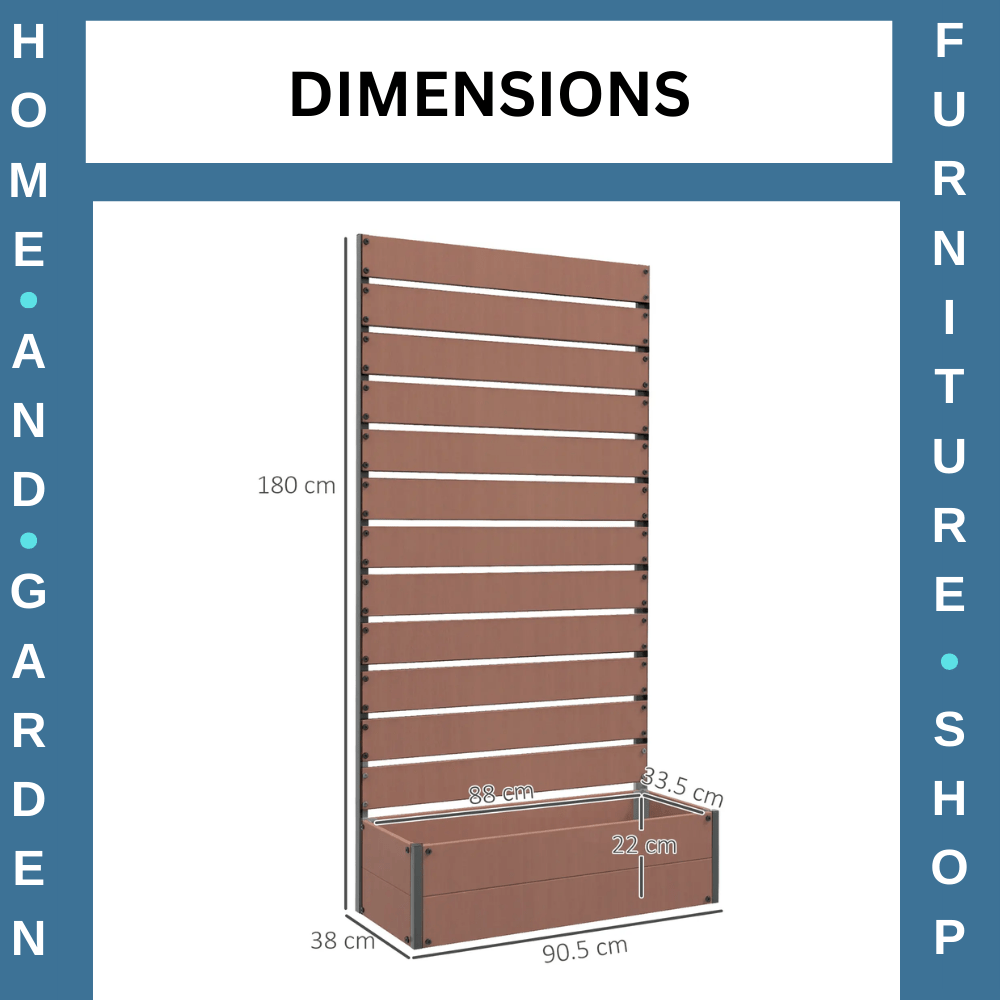 Raised Garden Planter Box w/ Trellis and Drainage Gap for Climbing Plants Vines - Home and Garden Furniture Shop - #rustic - furniture#