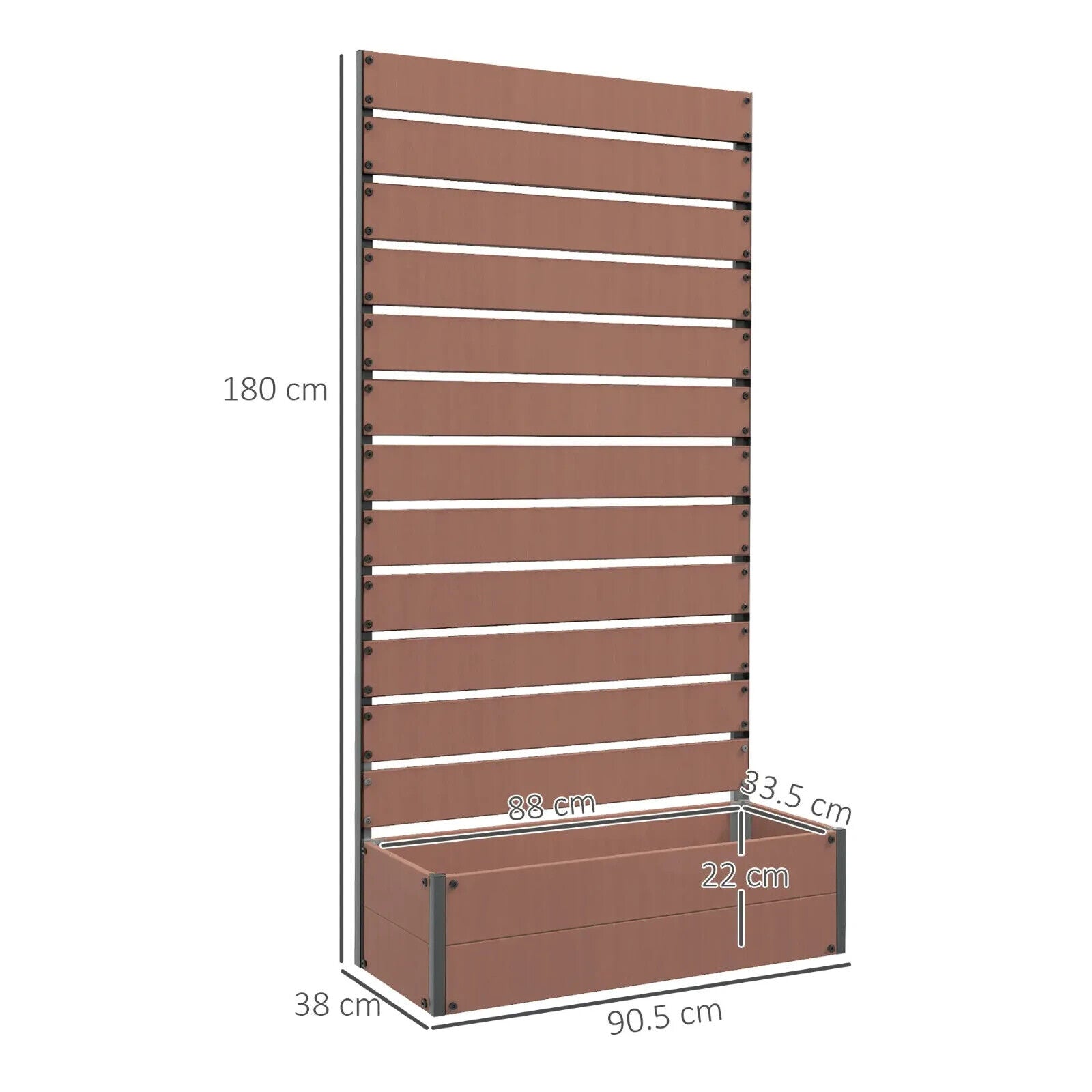 Raised Garden Planter Box w/ Trellis and Drainage Gap for Climbing Plants Vines - Home and Garden Furniture Shop - #rustic - furniture#