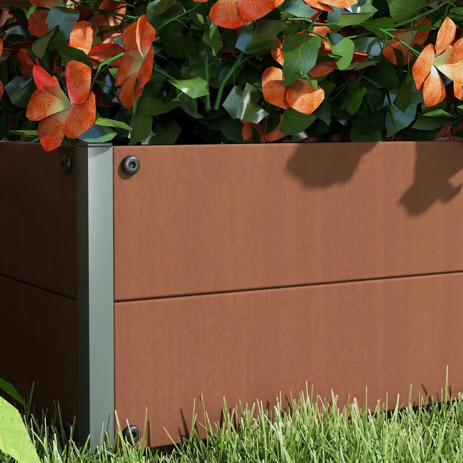 Raised Garden Planter Box w/ Trellis and Drainage Gap for Climbing Plants Vines - Home and Garden Furniture Shop - #rustic - furniture#