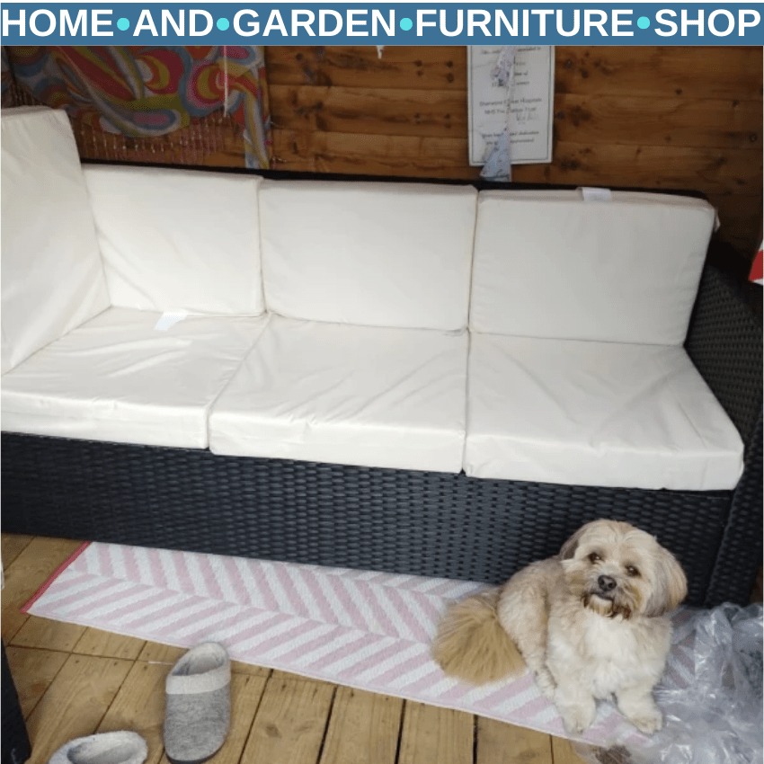 Rattan 3 Seater Garden Sofa Outdoor Patio Furniture with Aluminium Frame Seating - Home and Garden Furniture Shop - rustic - furniture