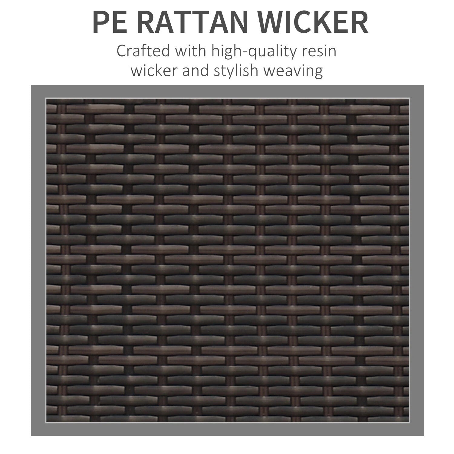 Rattan 3 Seater Outdoor Garden Sofa Chair Patio Furniture w/ Strong Metal Frame - Home and Garden Furniture Shop - rustic - furniture