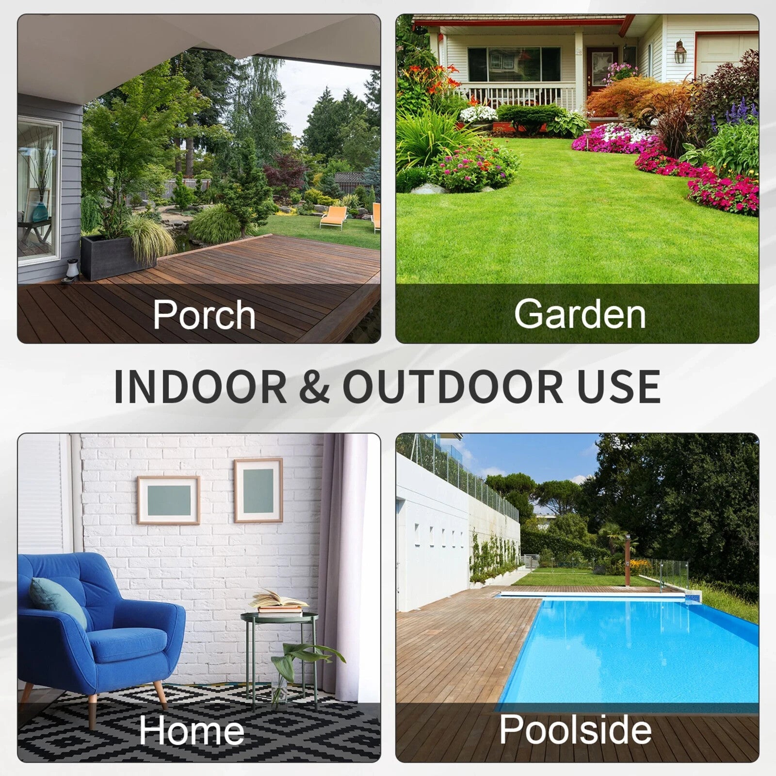 Rattan 3 Seater Outdoor Garden Sofa Chair Patio Furniture w/ Strong Metal Frame - Home and Garden Furniture Shop - rustic - furniture