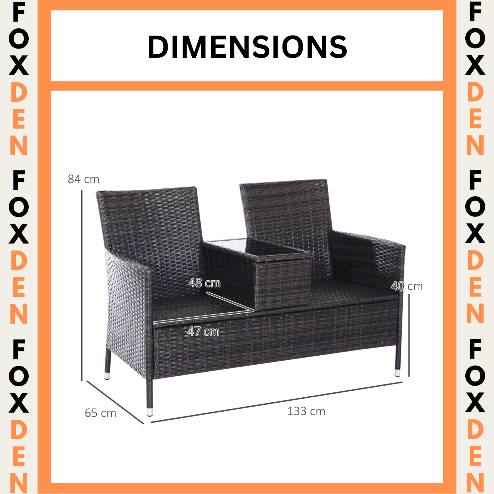 Rattan Companion Bench Set Patio Garden Furniture Love Seat Sofa Table Chair Set - Home and Garden Furniture Shop - rustic - furniture
