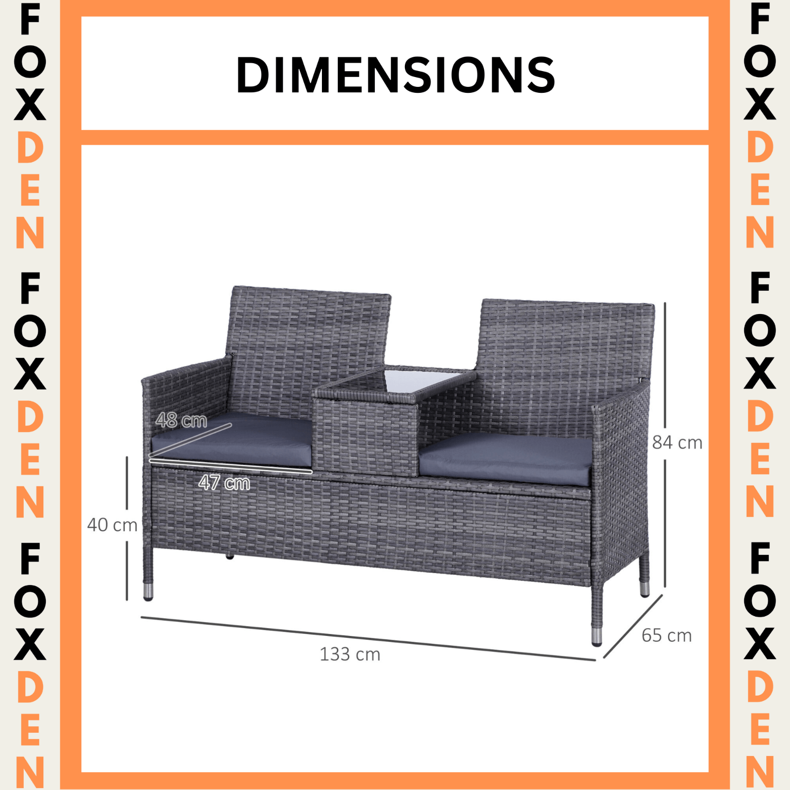 Rattan Companion Bench Set Patio Garden Furniture Love Seat Sofa Table Chair Set - Home and Garden Furniture Shop - rustic - furniture