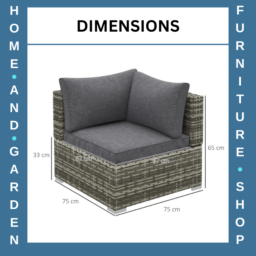 Rattan Corner Sofa Chair with Cushions for Garden Outdoor Furniture Seating - Home and Garden Furniture Shop - rustic - furniture