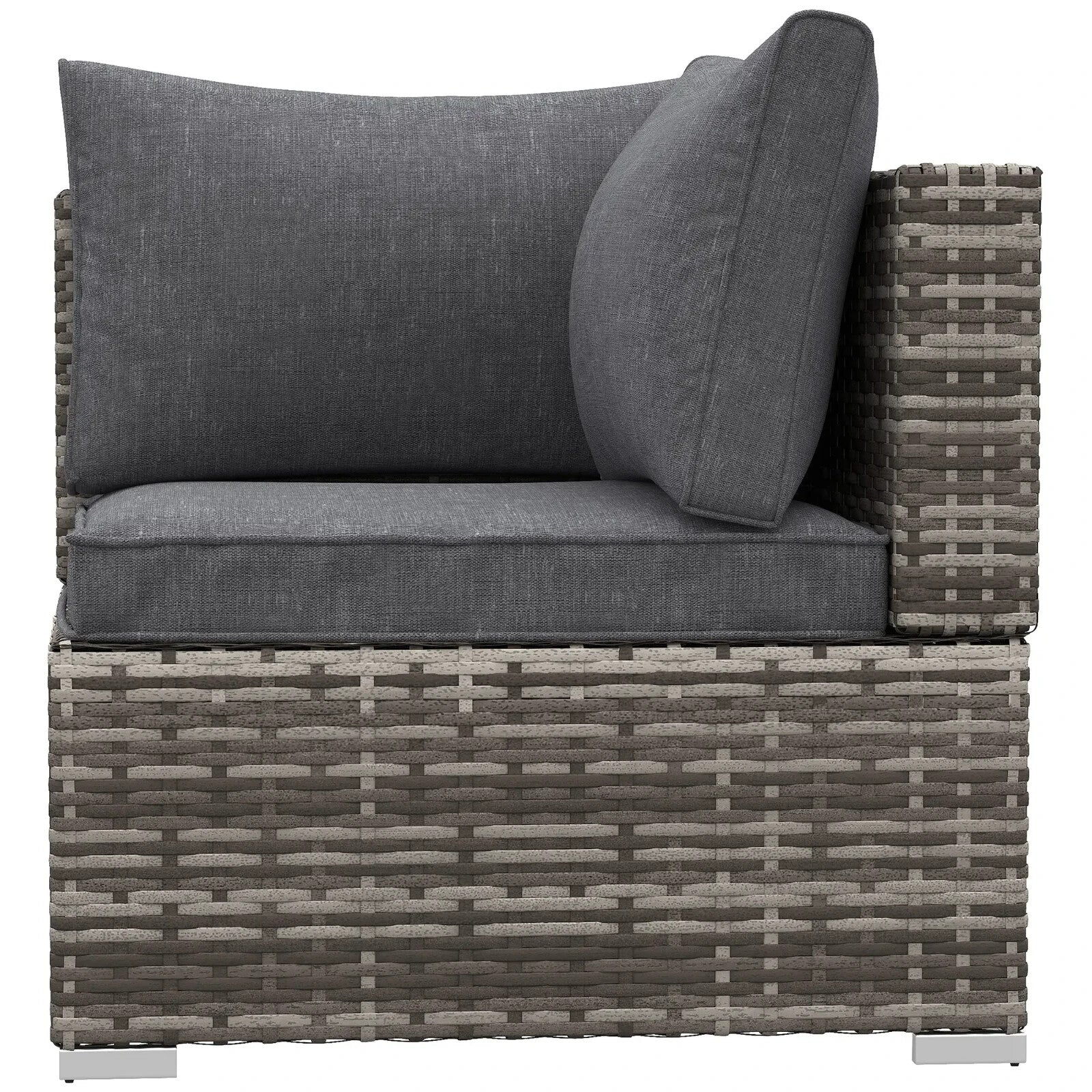 Rattan Corner Sofa Chair with Cushions for Garden Outdoor Furniture Seating - Home and Garden Furniture Shop - rustic - furniture