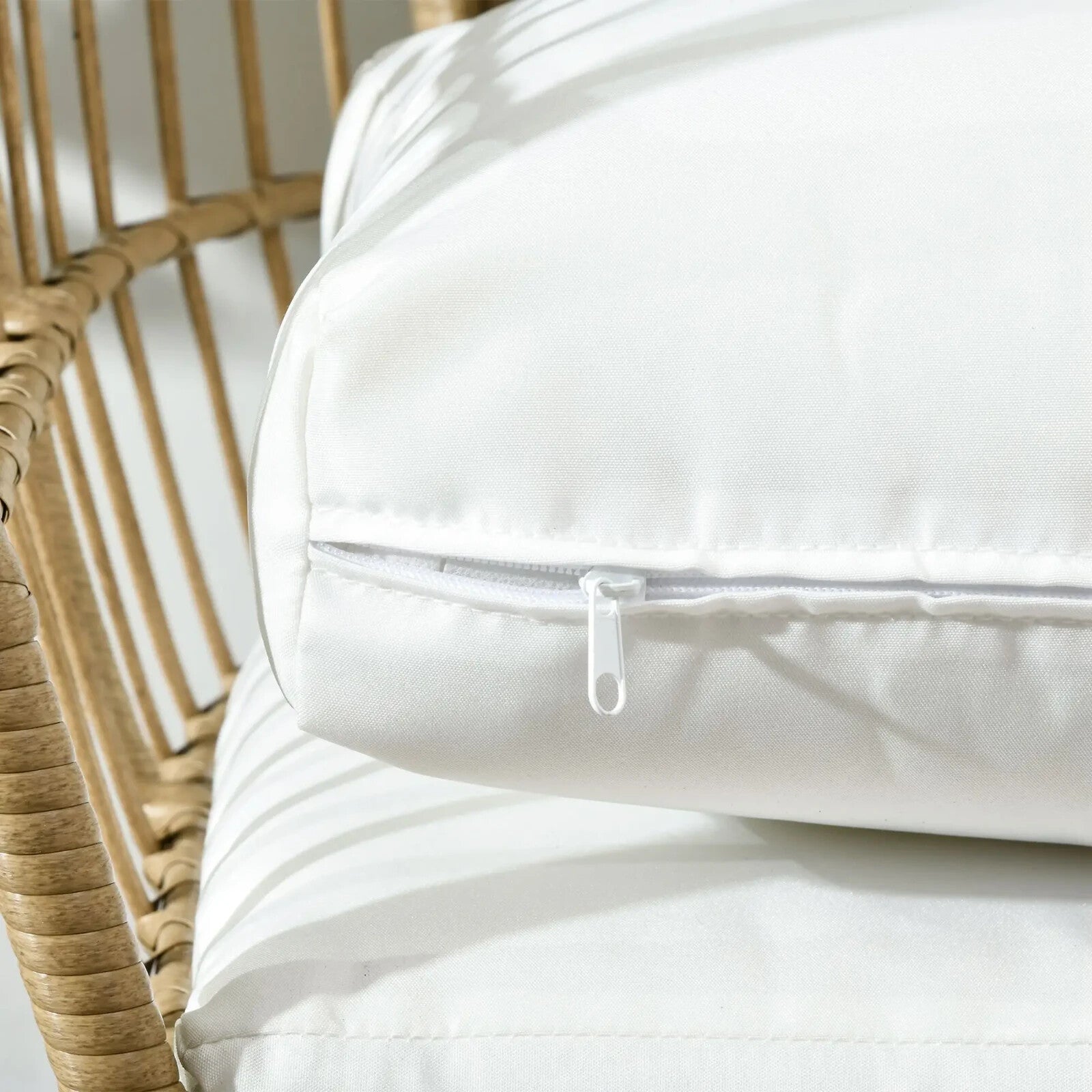 Rattan Egg Chair Outdoor Wicker Teardrop Chair with Cushions for Garden Patio - Home and Garden Furniture Shop - rustic - furniture