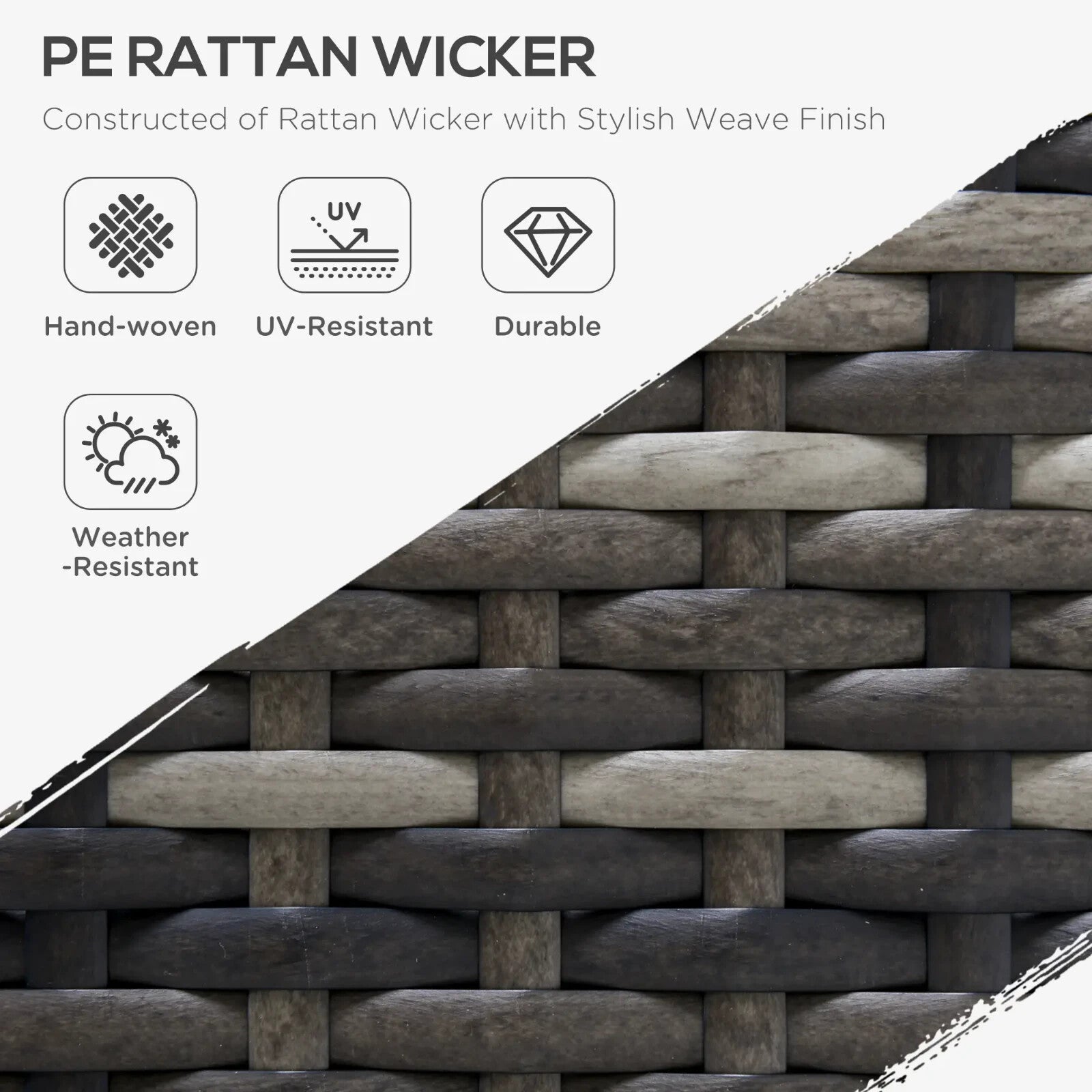 Rattan Garden Armchair Outdoor Single Chair with Cushions – Deep Grey Furniture - Home and Garden Furniture Shop - rustic - furniture