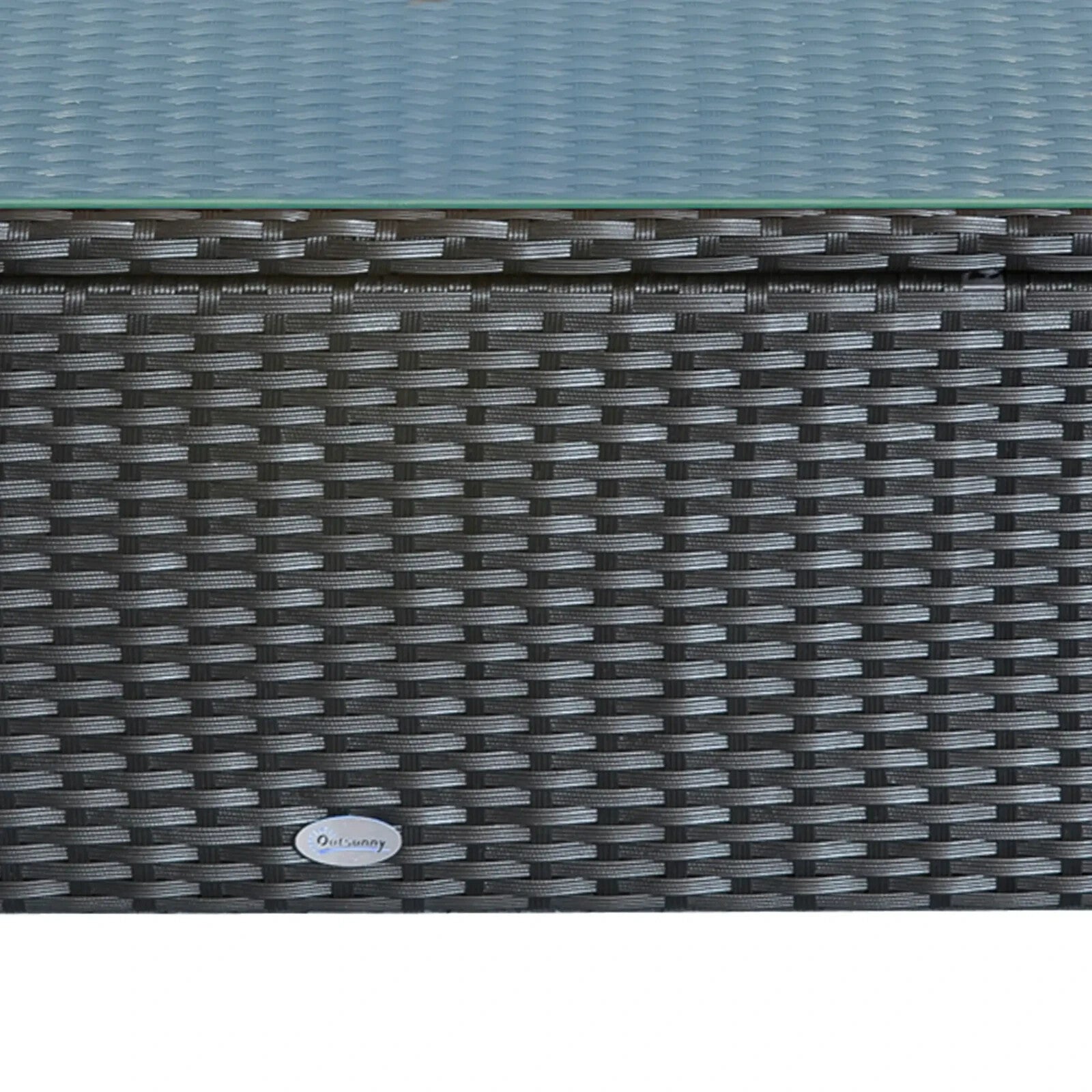 Rattan Garden Coffee Table Outdoor Patio Furniture Tempered Glass Top Aluminium - Home and Garden Furniture Shop - rustic - furniture