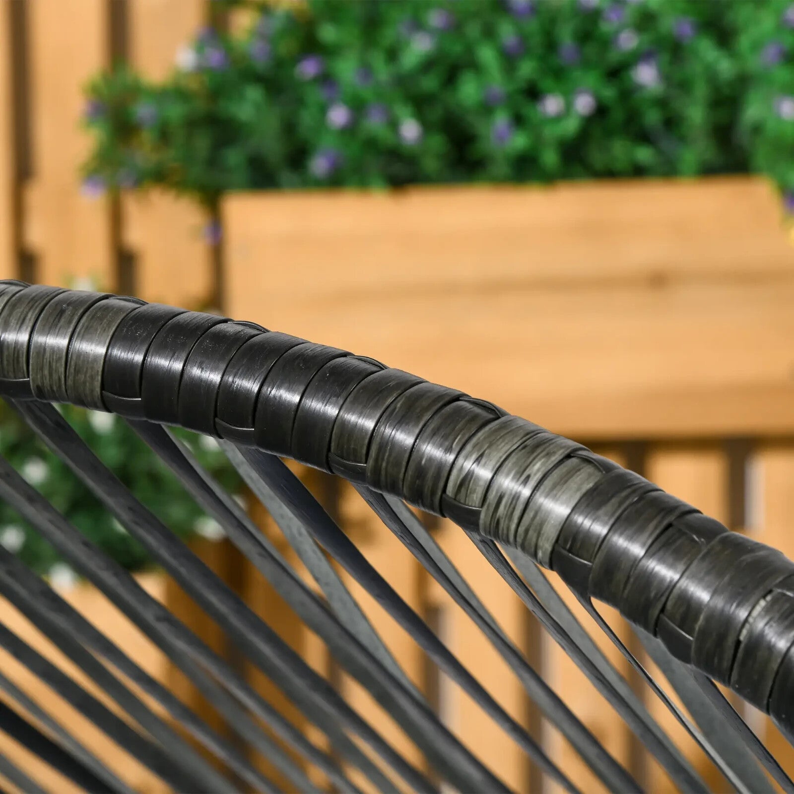 Rattan Garden Egg Leisure Chair with Headrest & Cushion Outdoor Patio Furniture - Home and Garden Furniture Shop - rustic - furniture