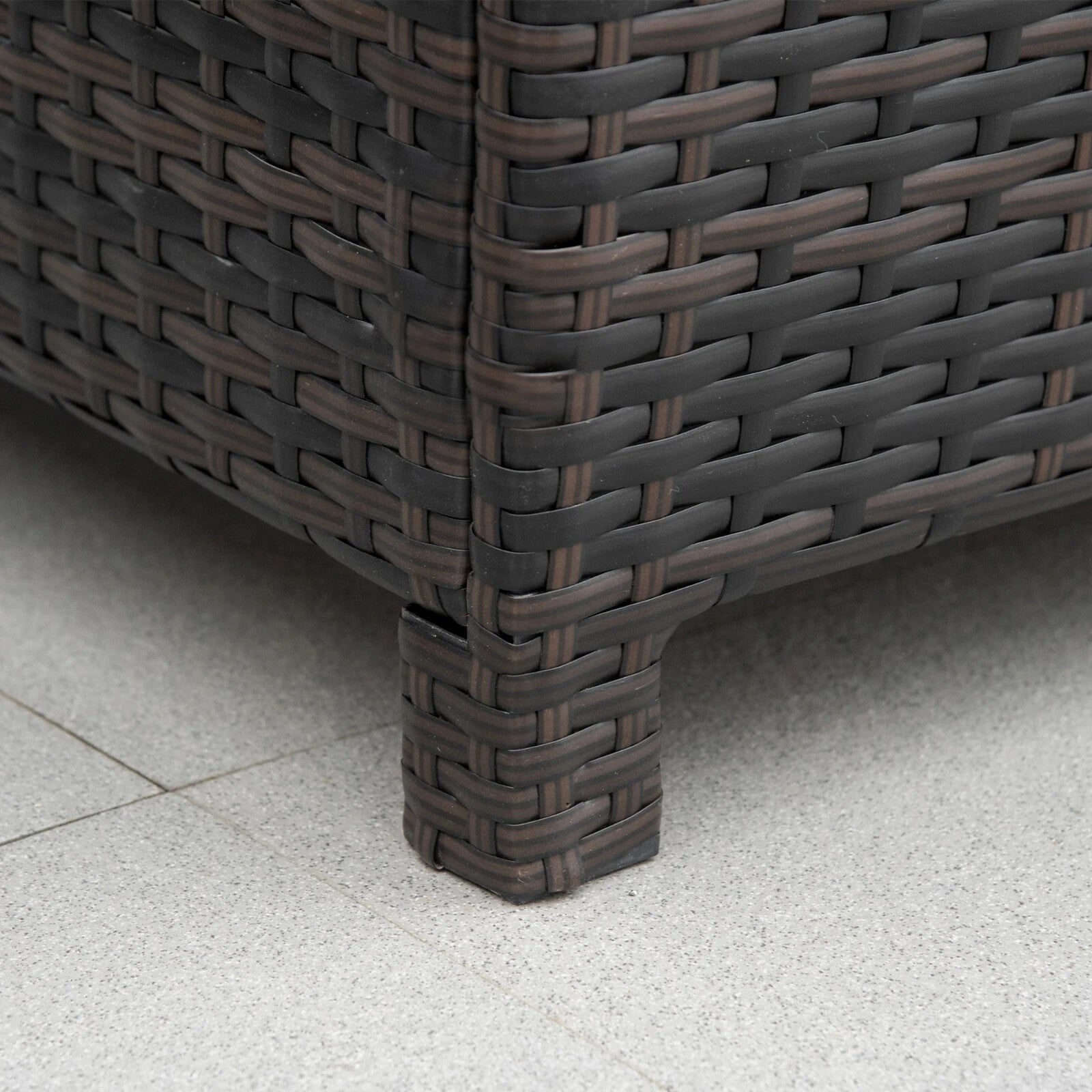 Rattan Garden Side Table Outdoor Patio Coffee Table Small Weatherproof Furniture - Home and Garden Furniture Shop - rustic - furniture