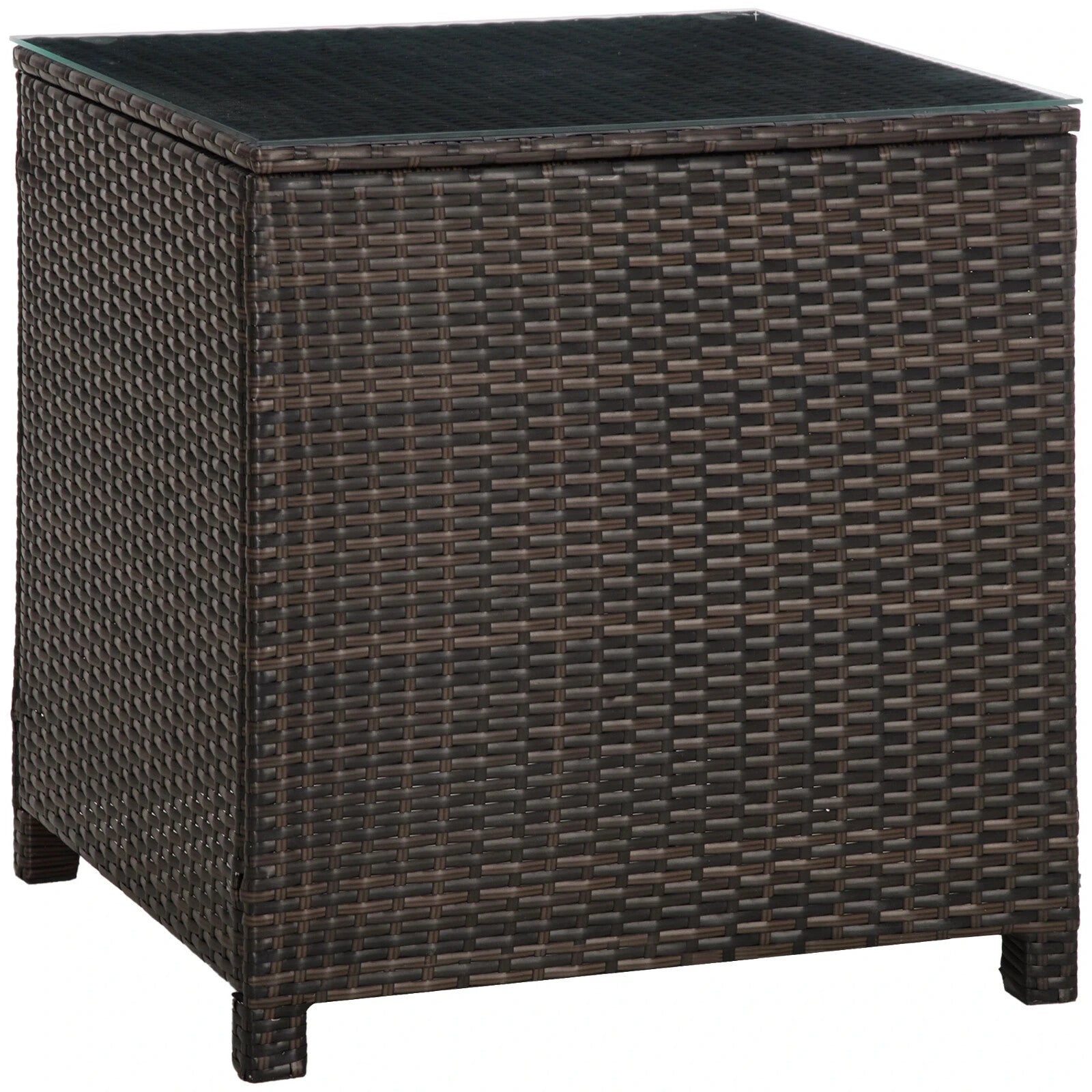 Rattan Garden Side Table Outdoor Patio Coffee Table Small Weatherproof Furniture - Home and Garden Furniture Shop - rustic - furniture