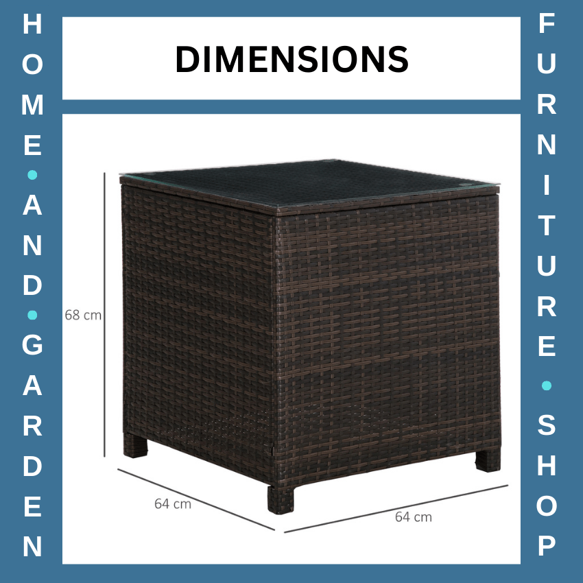 Rattan Garden Side Table Outdoor Patio Coffee Table Small Weatherproof Furniture - Home and Garden Furniture Shop - rustic - furniture