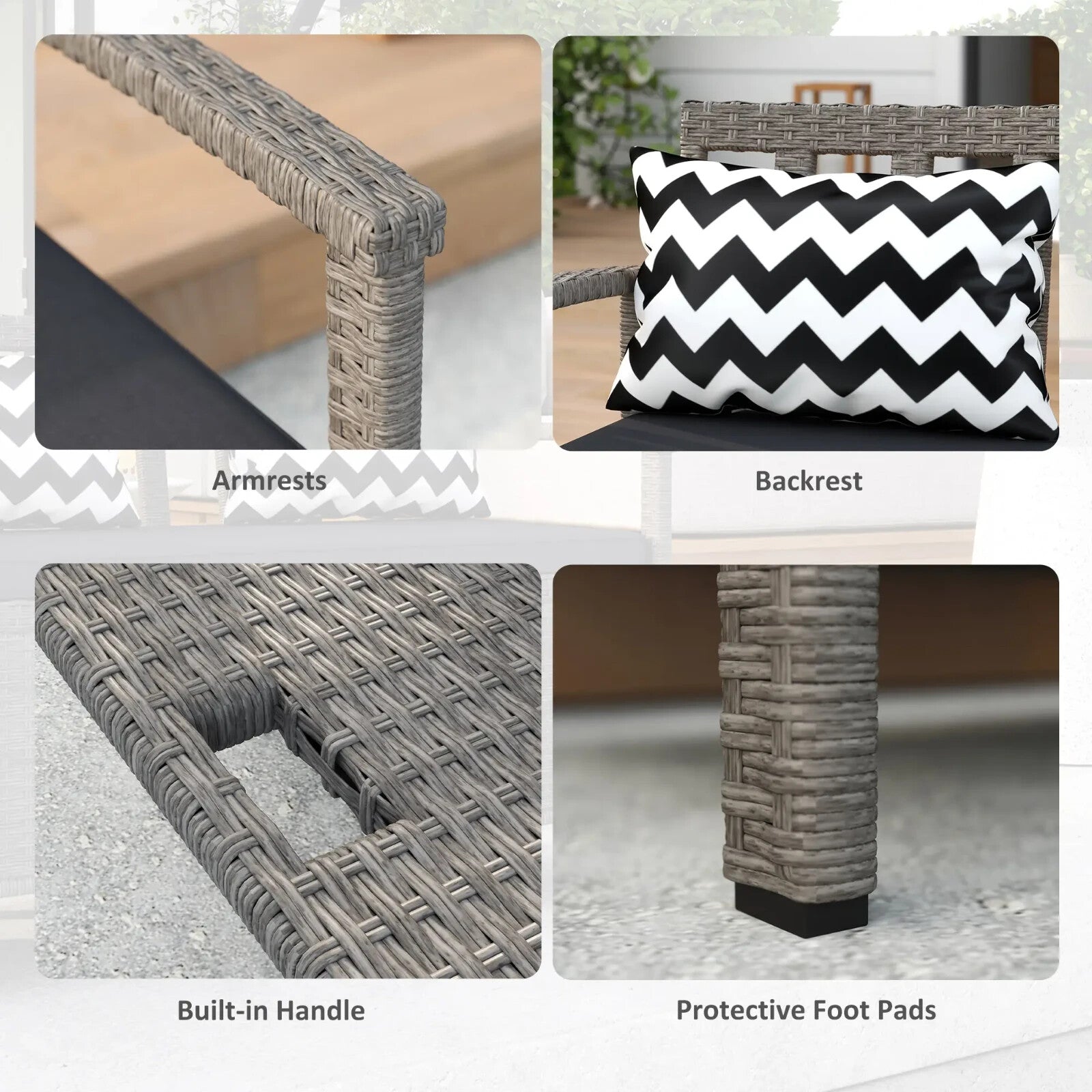 Rattan Garden Storage Bench with Cushion Outdoor Seating & Storage Solution - Home and Garden Furniture Shop - rustic - furniture