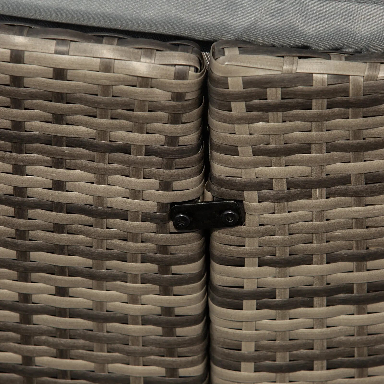 Rattan Round Garden Sofa Bed Set with Cushions and Coffee Table – Grey Wicker - Home and Garden Furniture Shop - rustic - furniture