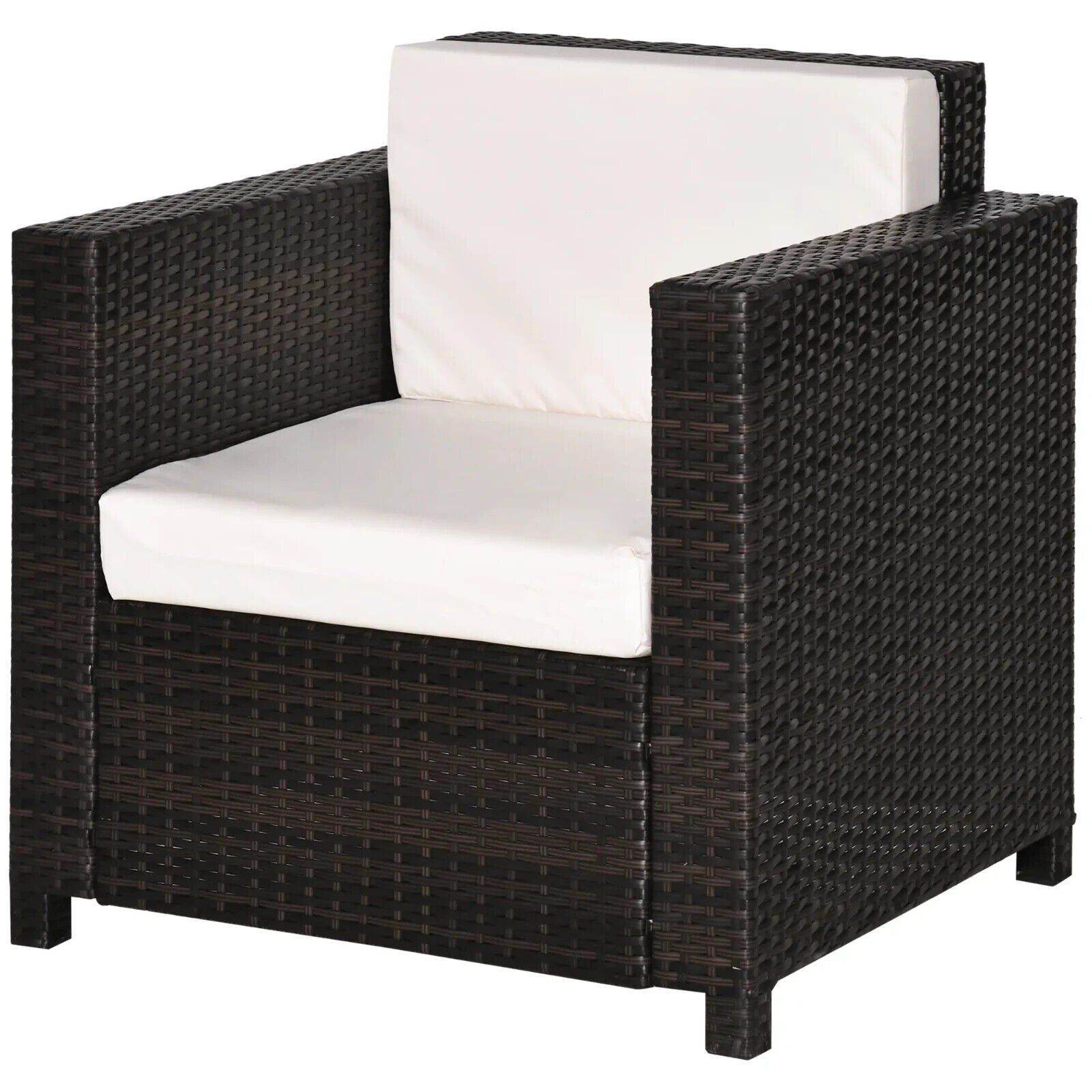 Rattan Single Garden Sofa Chair with Aluminium Frame Outdoor Patio Seating - Home and Garden Furniture Shop - #rustic - furniture#
