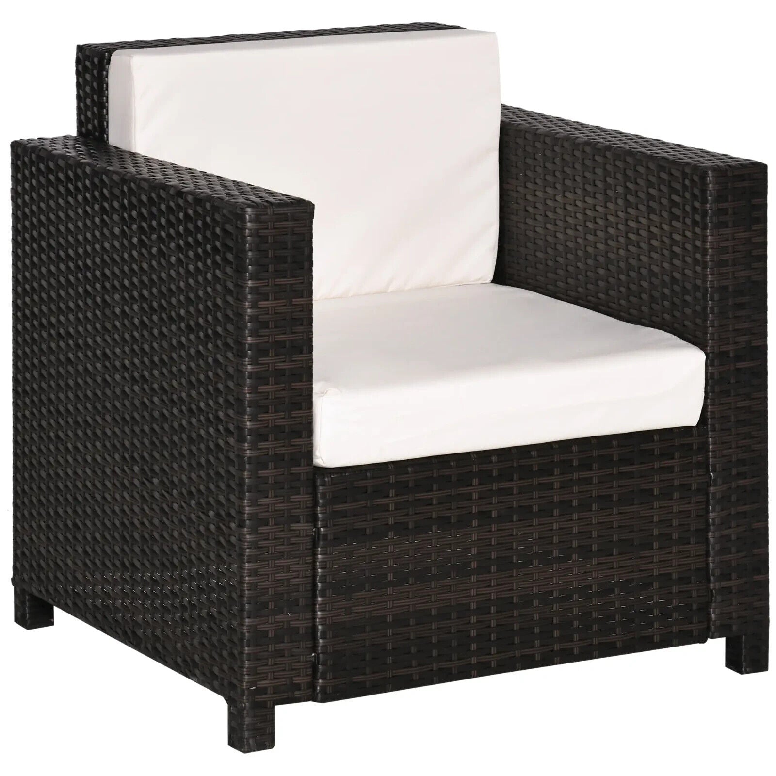 Rattan Single Garden Sofa Chair with Aluminium Frame Outdoor Patio Seating - Home and Garden Furniture Shop - #rustic - furniture#