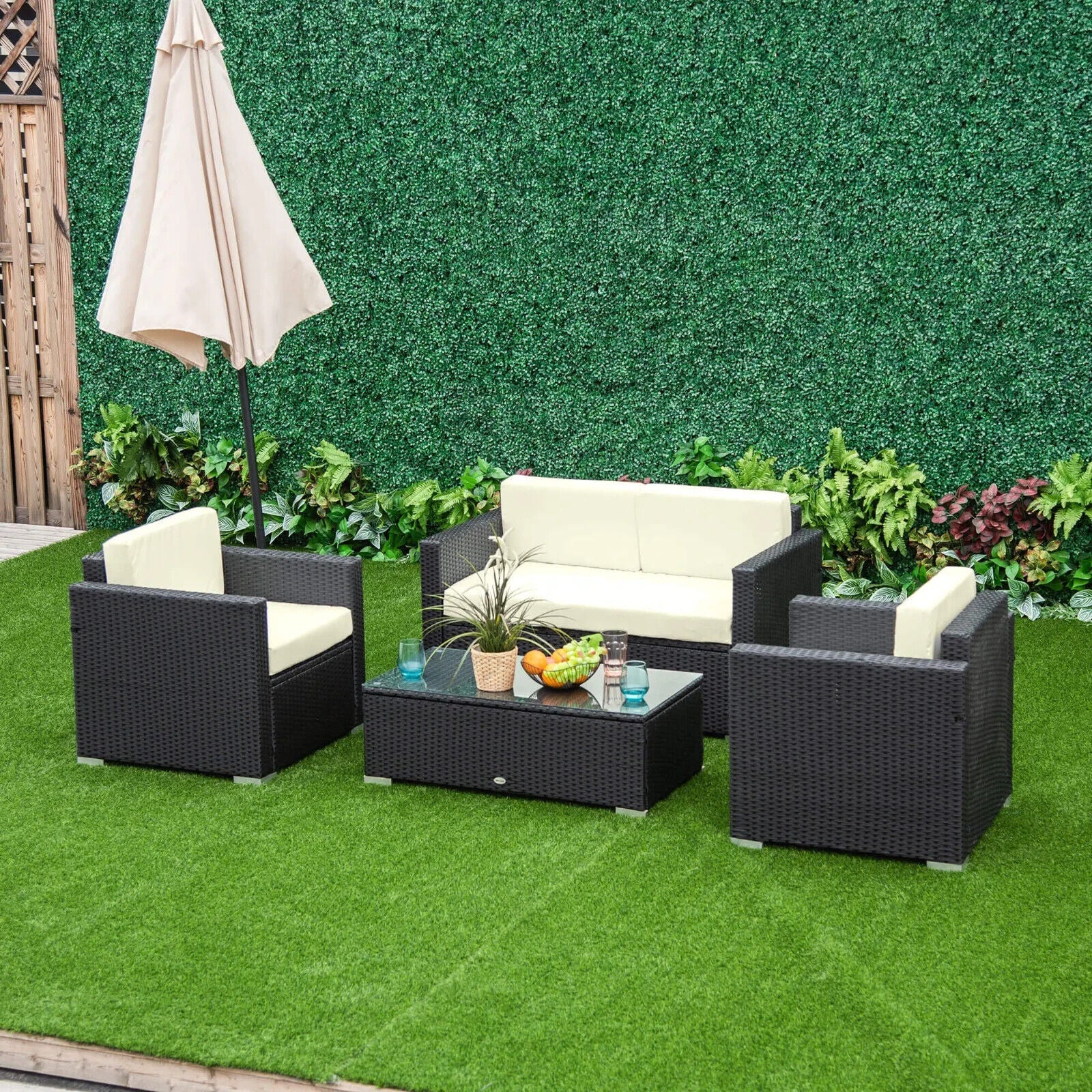Rattan Sofa Set Outdoor Garden Patio Furniture Seating Chair Table Armchair Set - Home and Garden Furniture Shop - #rustic - furniture#